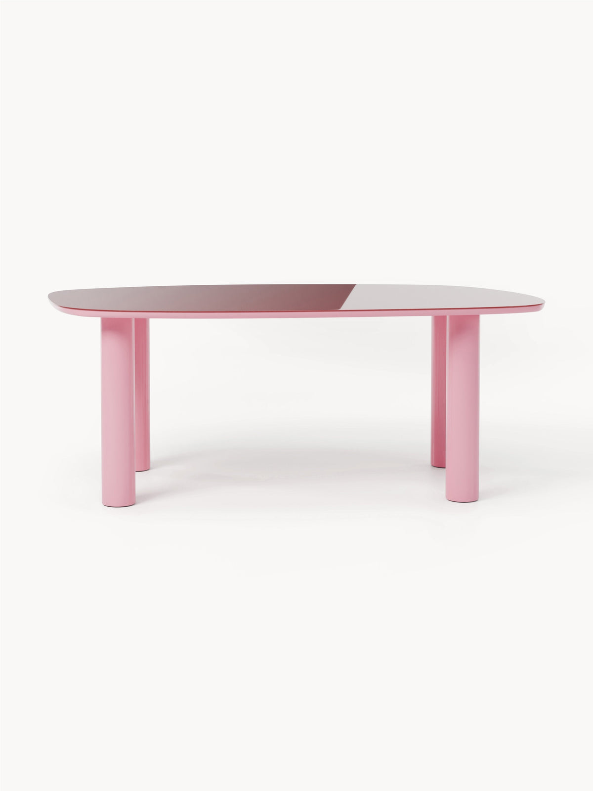 Benmont Organic Dining Table with Glass Top, 200 x 110 cm