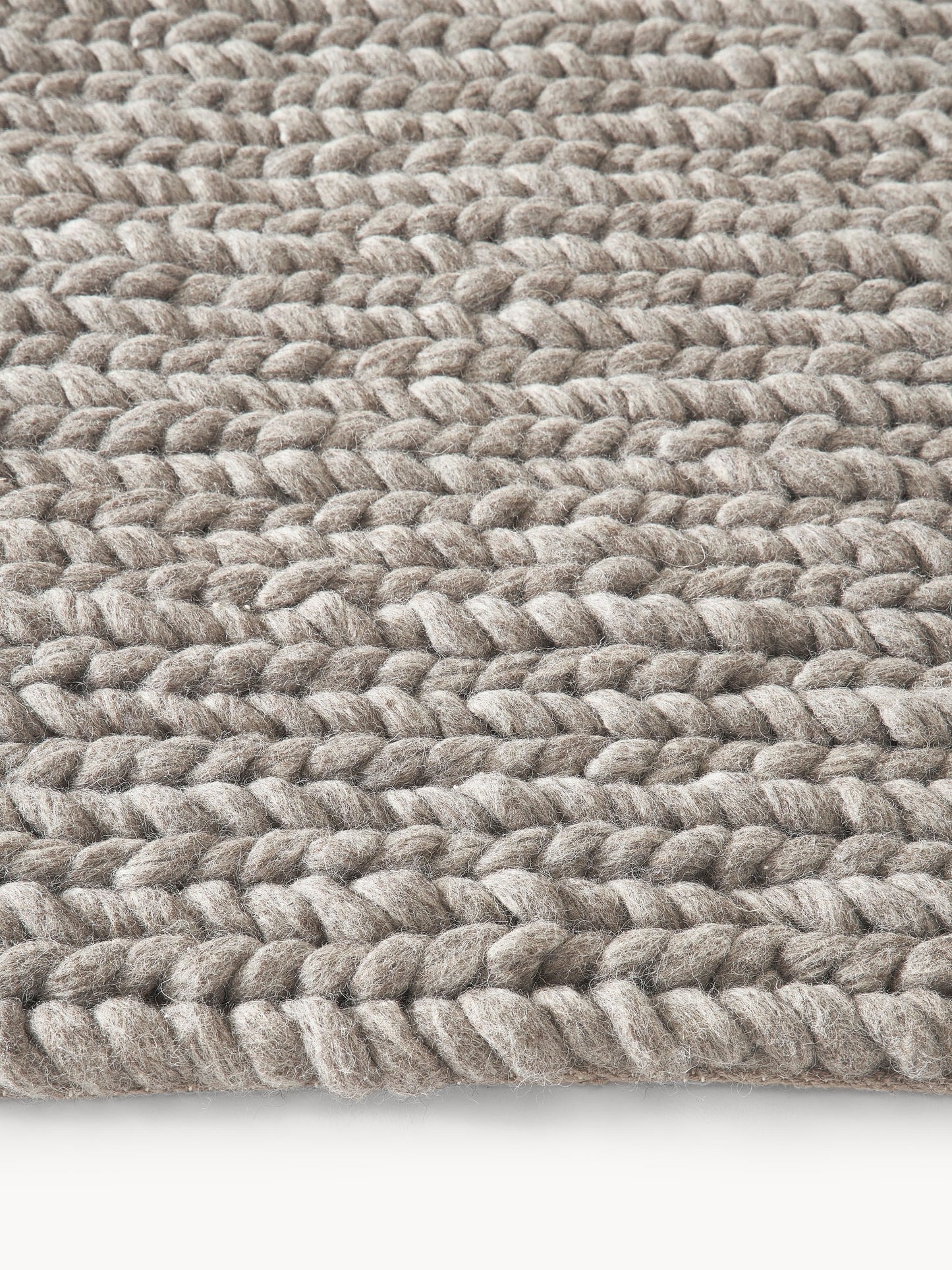 Brunilla Handmade Wool Rug with Braided Texture
