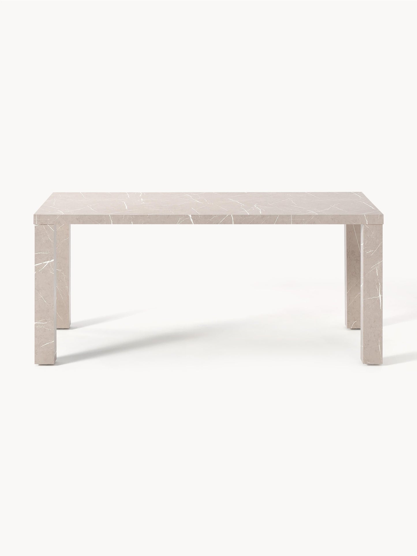 Carlmont Dining Table in Marble Look, 180 x 90 cm