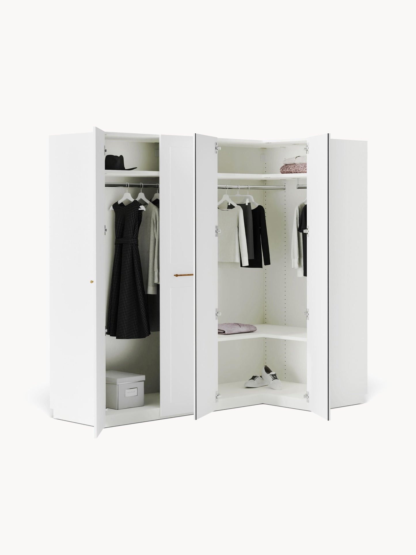 Charlisse Modular Corner Wardrobe, 215 cm Wide, in Various Sizes