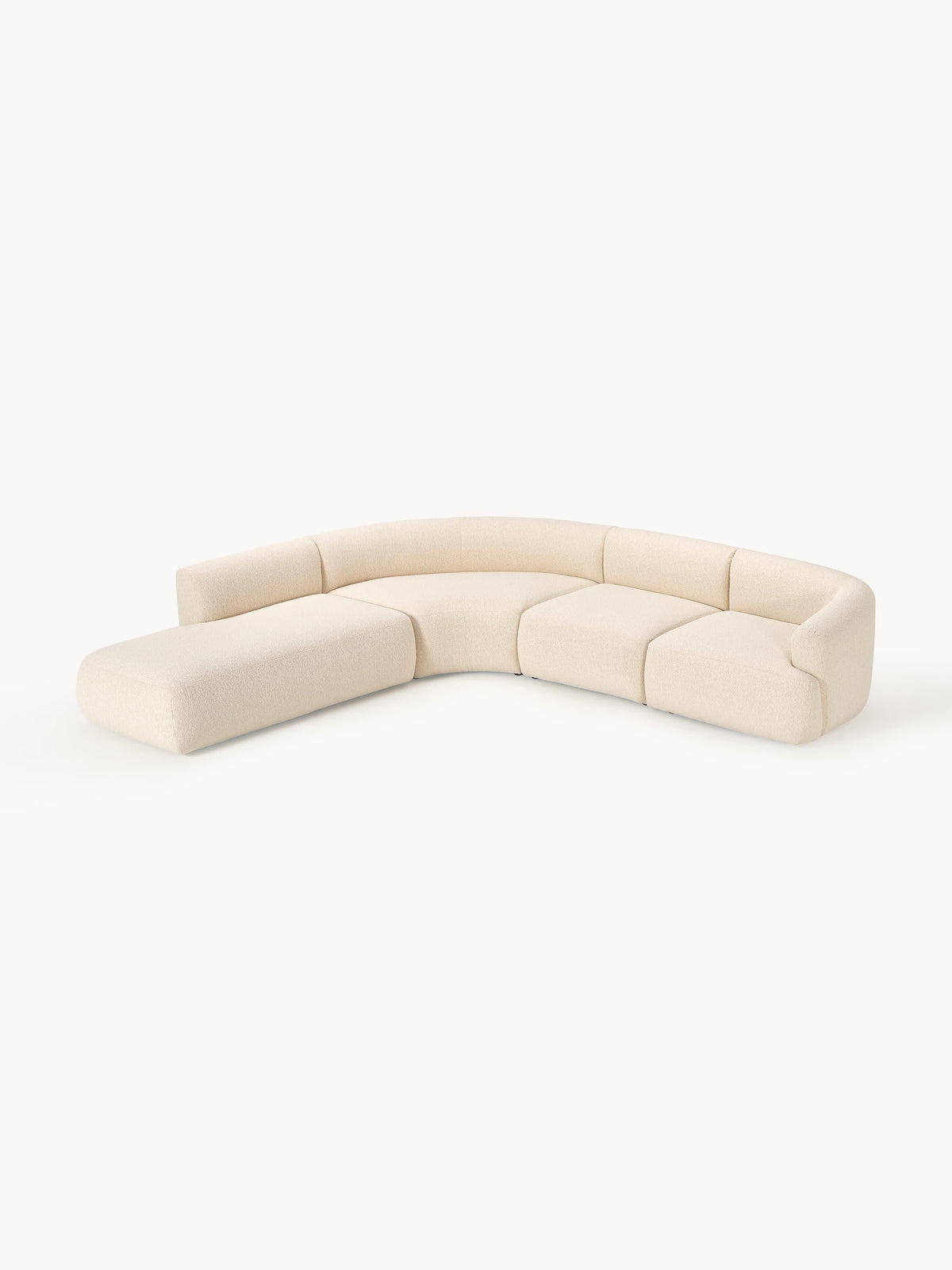 Fialdi Modular Bouclé Corner Sofa (4-Seater)