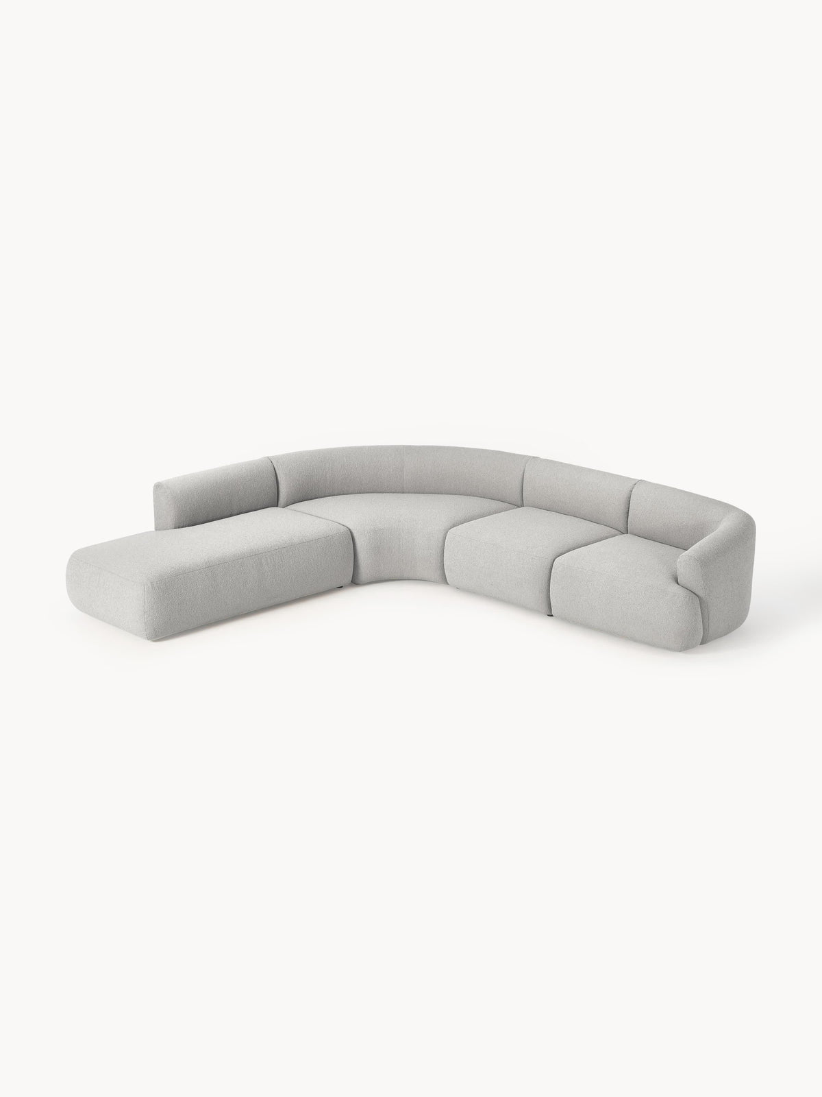 Fialdi Modular Bouclé Corner Sofa (4-Seater)