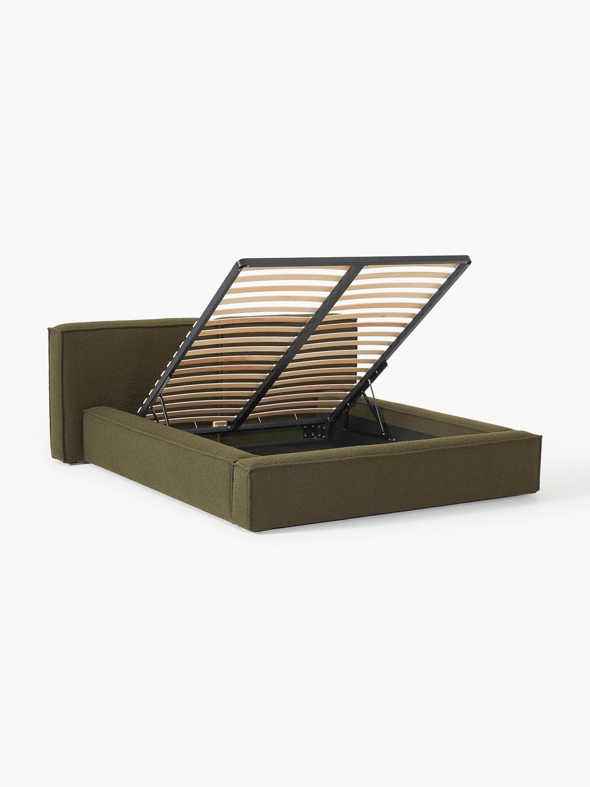 Lennaster Bouclé Upholstered Bed with Storage