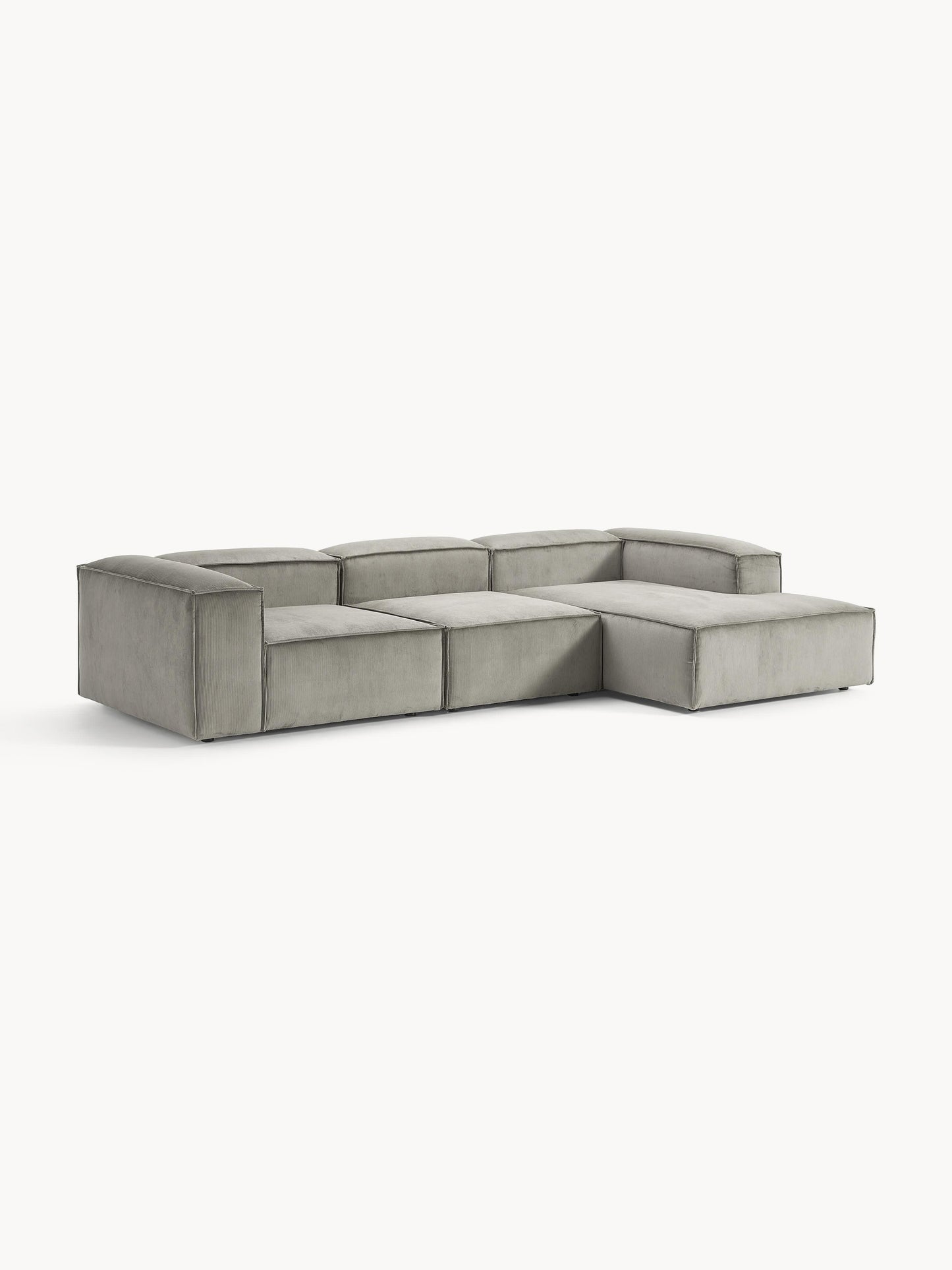 Lennaster Modular Corduroy Corner Sofa (4-Seater)