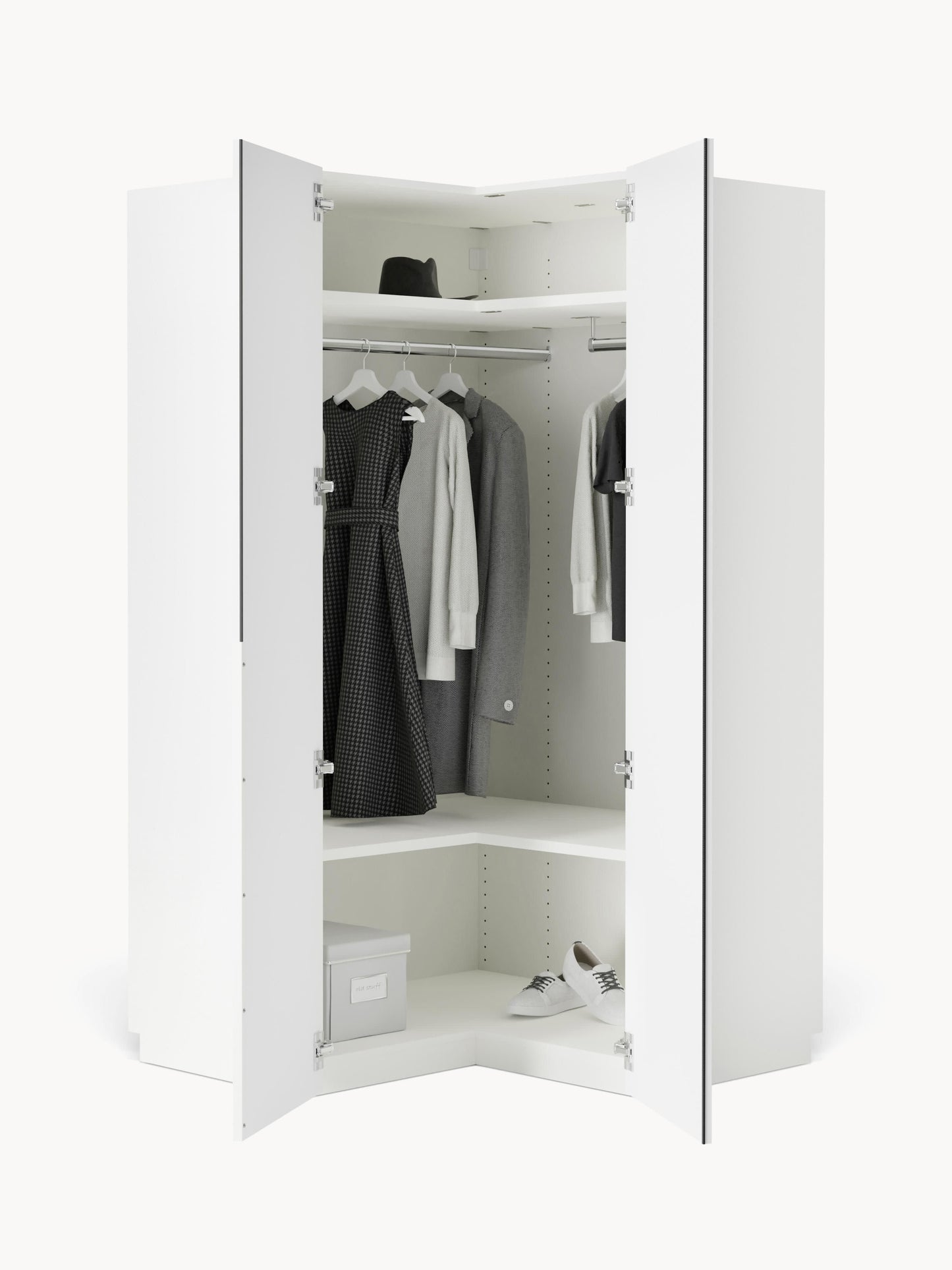 Leonure Modular Corner Wardrobe, 115 cm Wide, in Various Sizes