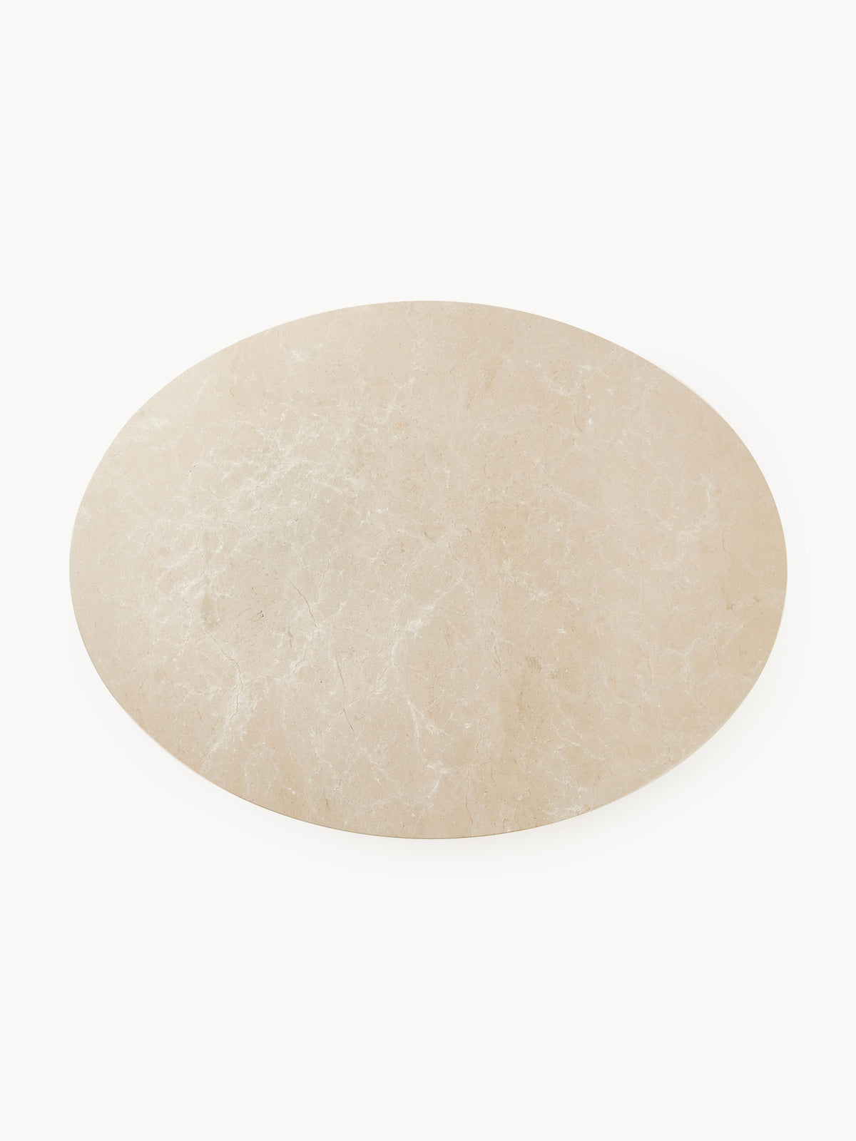 Milanne Oval Marble Dining Table, 120 x 90 cm