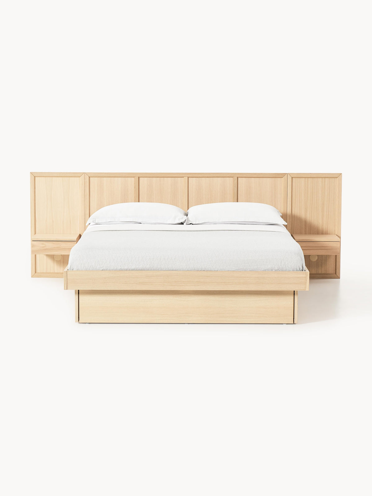 Nantoro Wooden Bed with Bedside Tables and Headboard