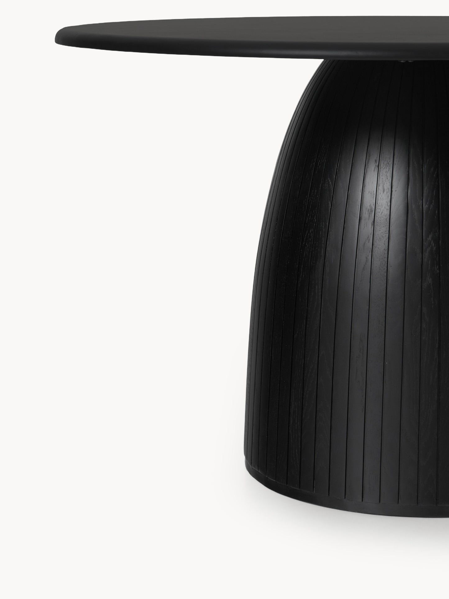 Nellandre Round Dining Table with Fluted Texture, in Various Sizes