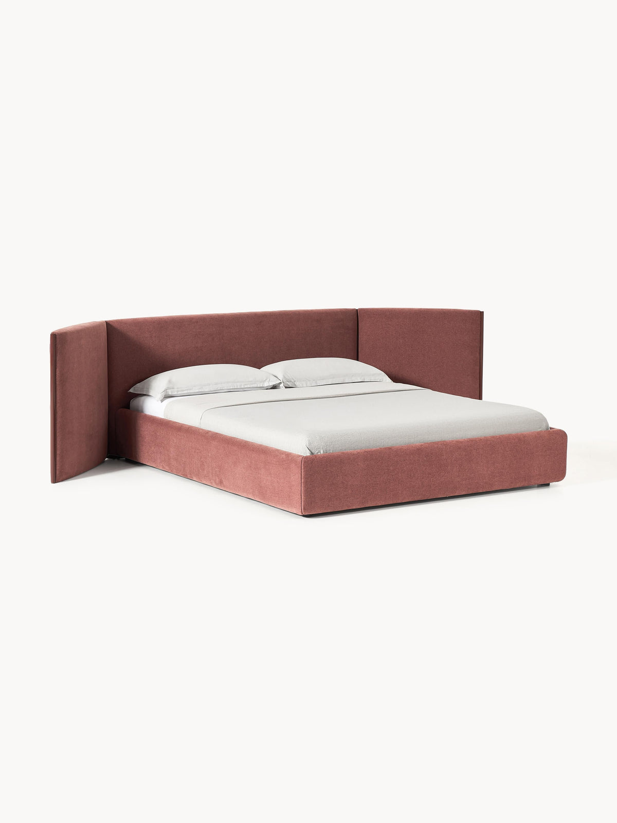 Otisure Upholstered Bed with Folding Headboard