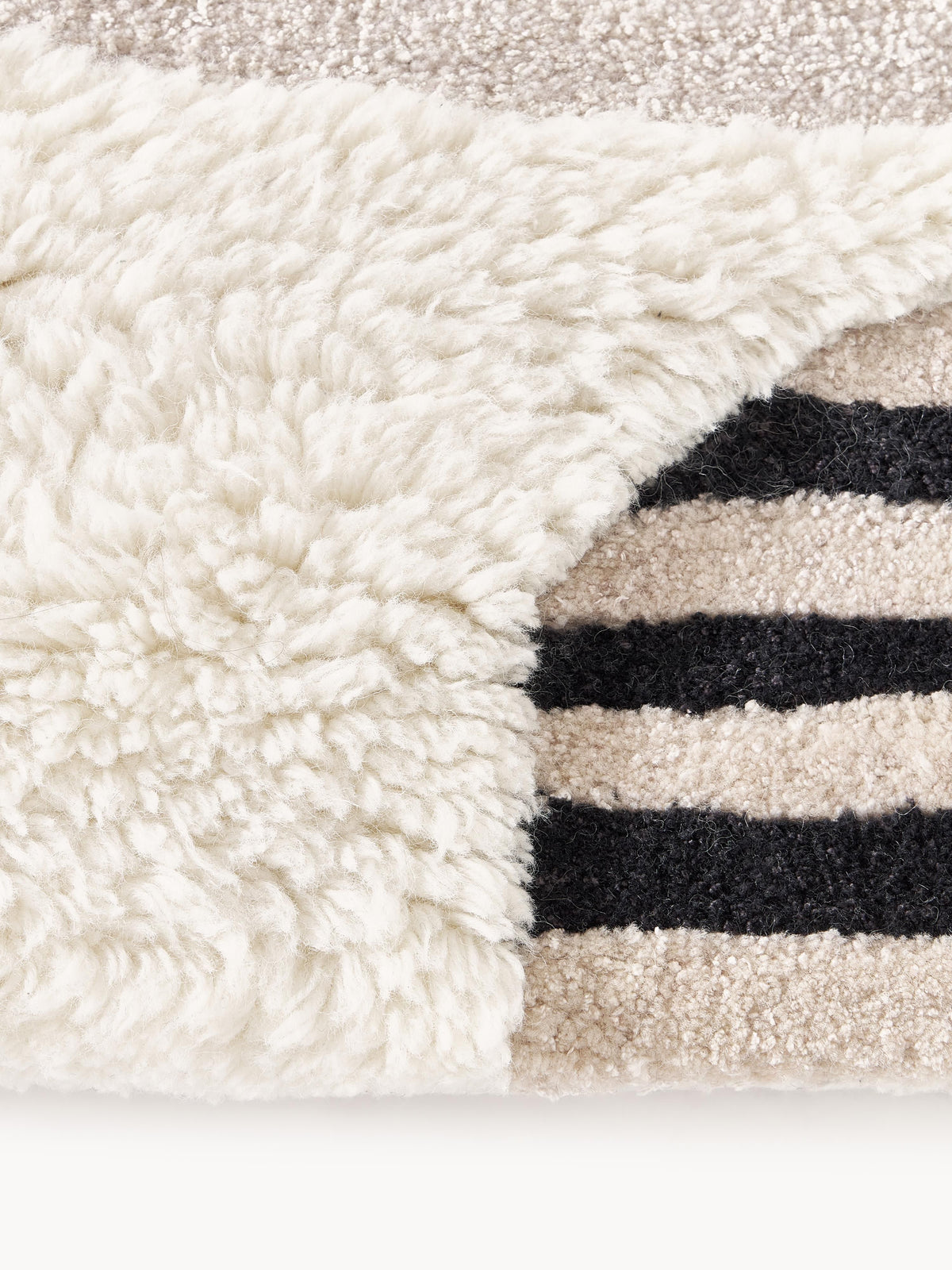 Roscmont Hand-Tufted Wool Rug with High-Low Texture