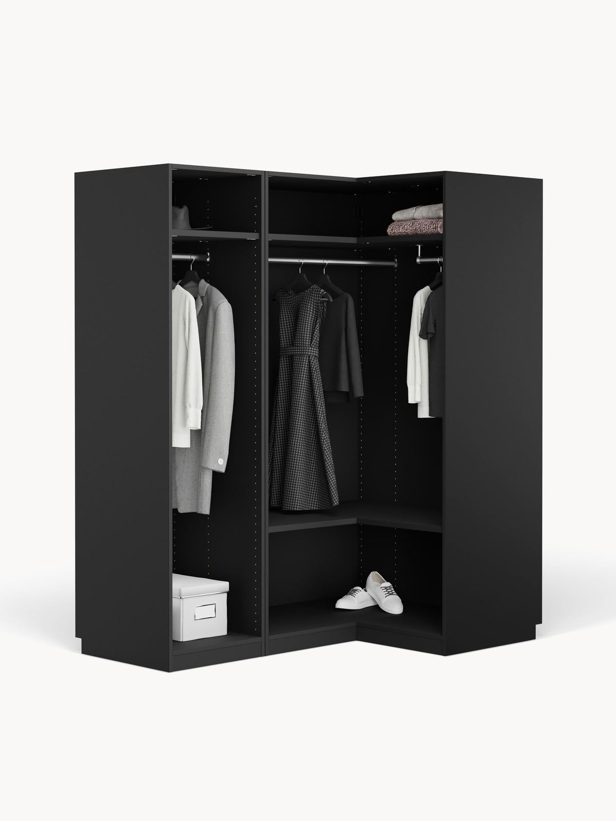 Simonilla Modular Corner Wardrobe, 165 cm Wide, in Various Sizes