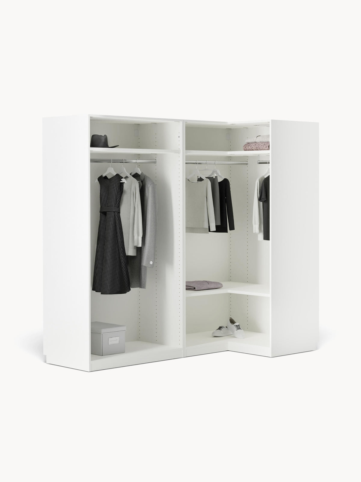Simonilla Modular Corner Wardrobe, 215 cm Wide, in Various Sizes