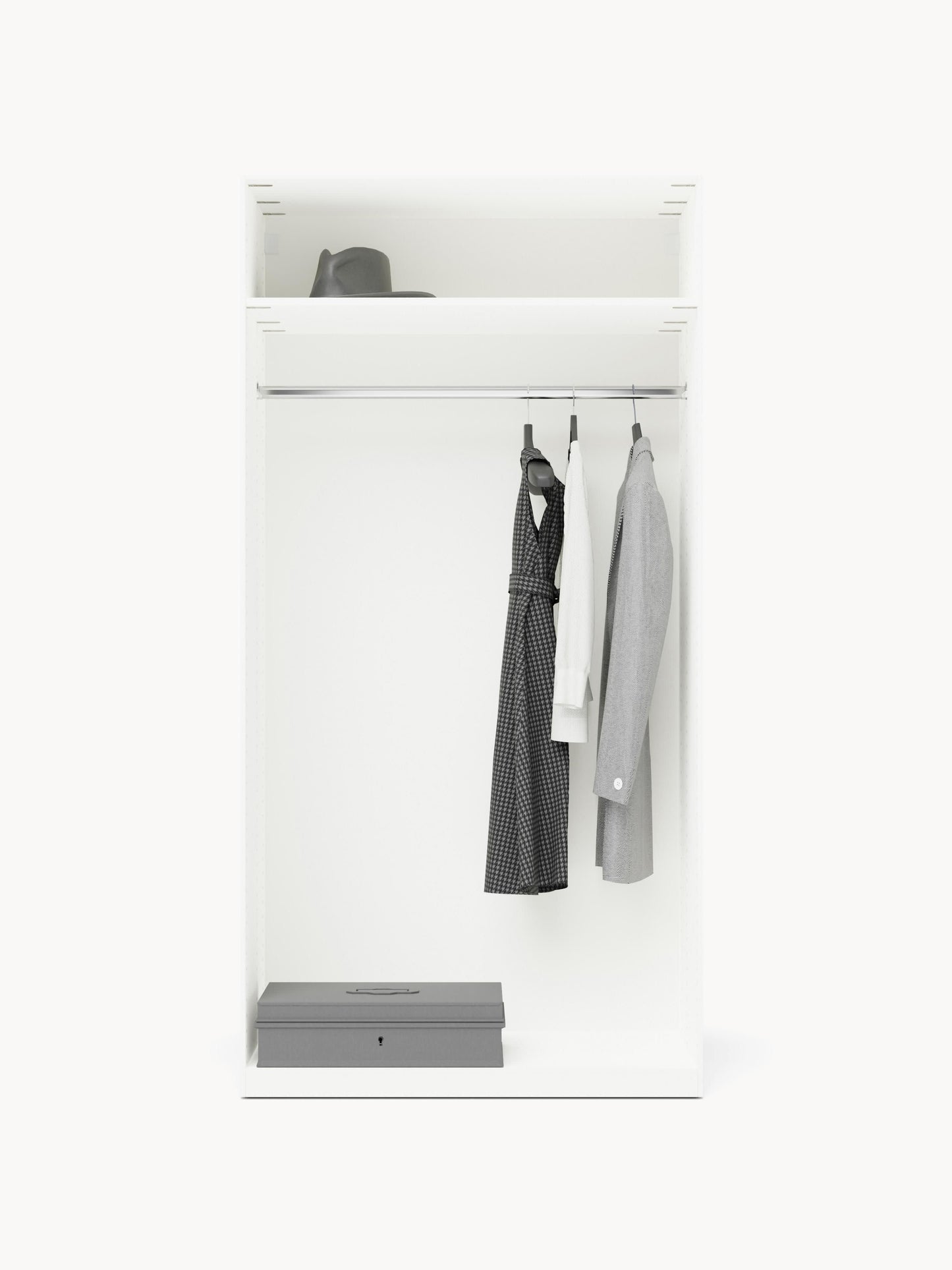 Simonilla Modular Hinged-Door Wardrobe, 100 cm Wide, in Various Sizes
