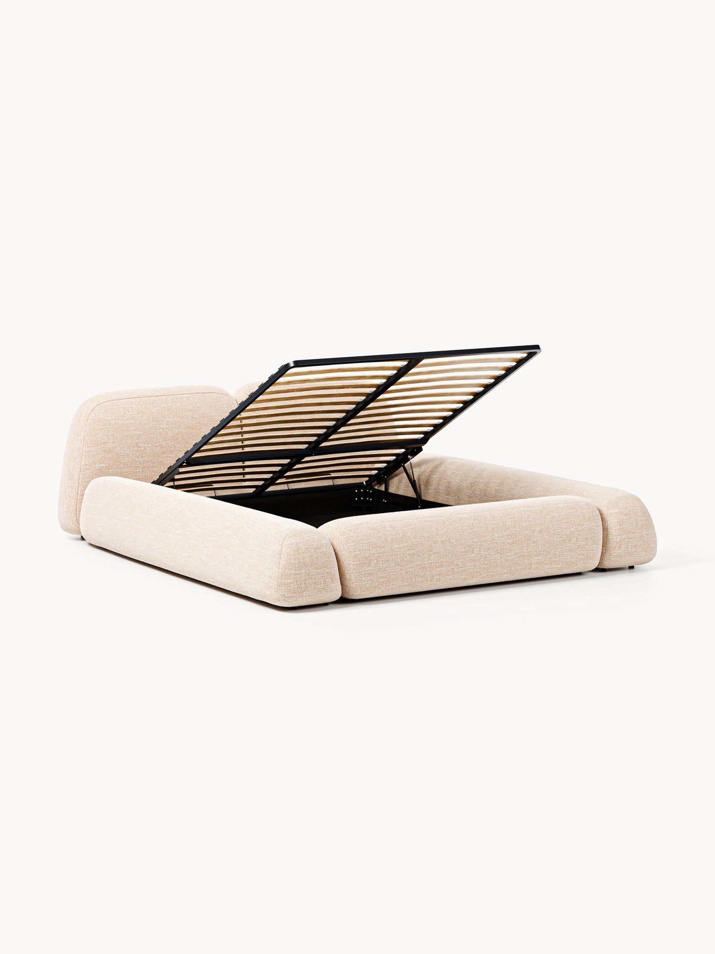 Wolkelle Bouclé Upholstered Bed with Storage