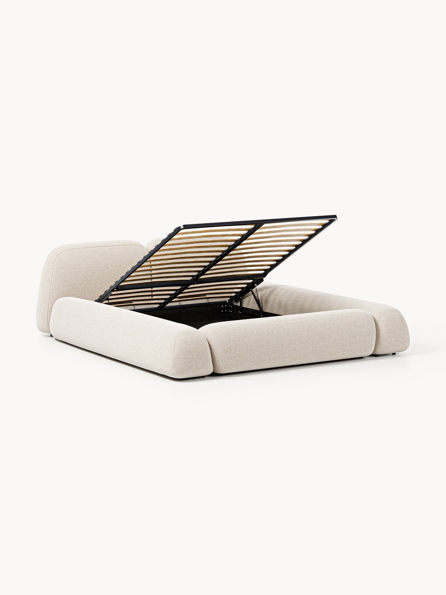 Wolkelle Bouclé Upholstered Bed with Storage