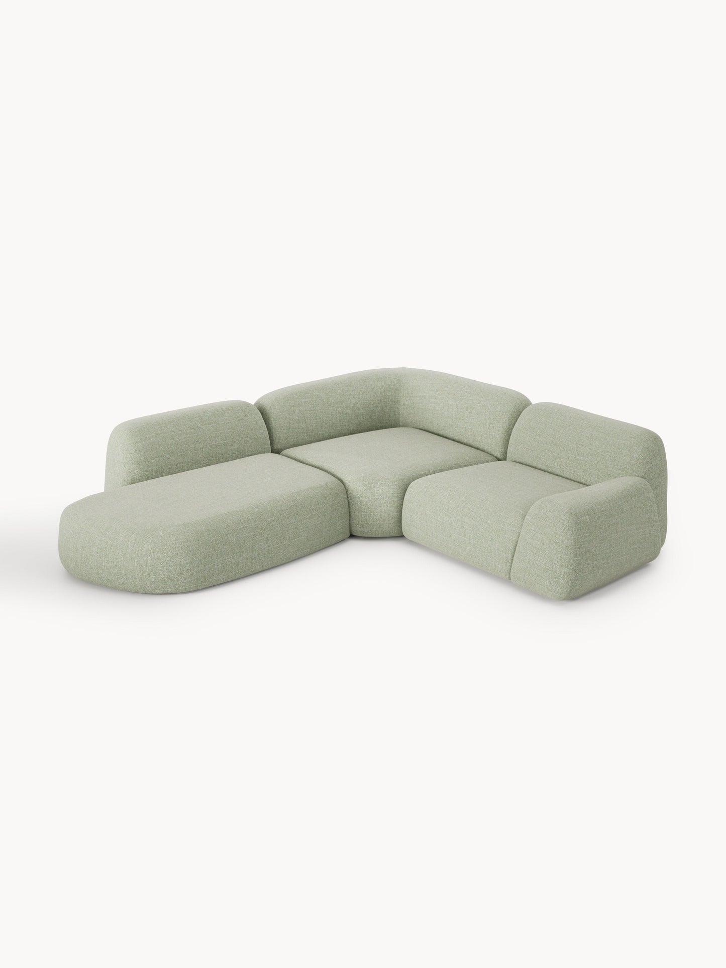 Wolkelle Modular Bouclé Corner Sofa (4-Seater) with Chaise Longue