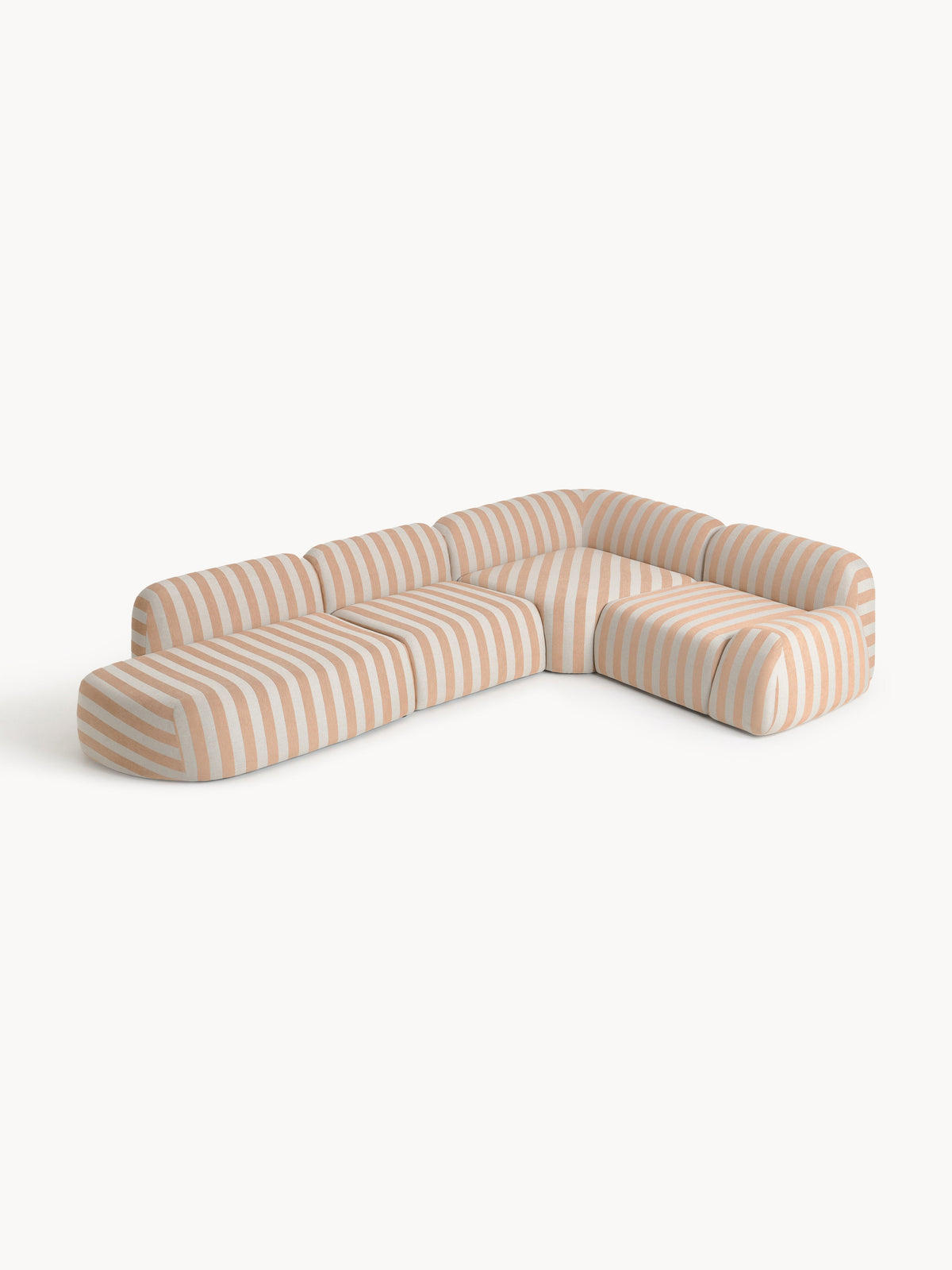 Wolkelle Modular Striped XL Corner Sofa with Chaise Longue