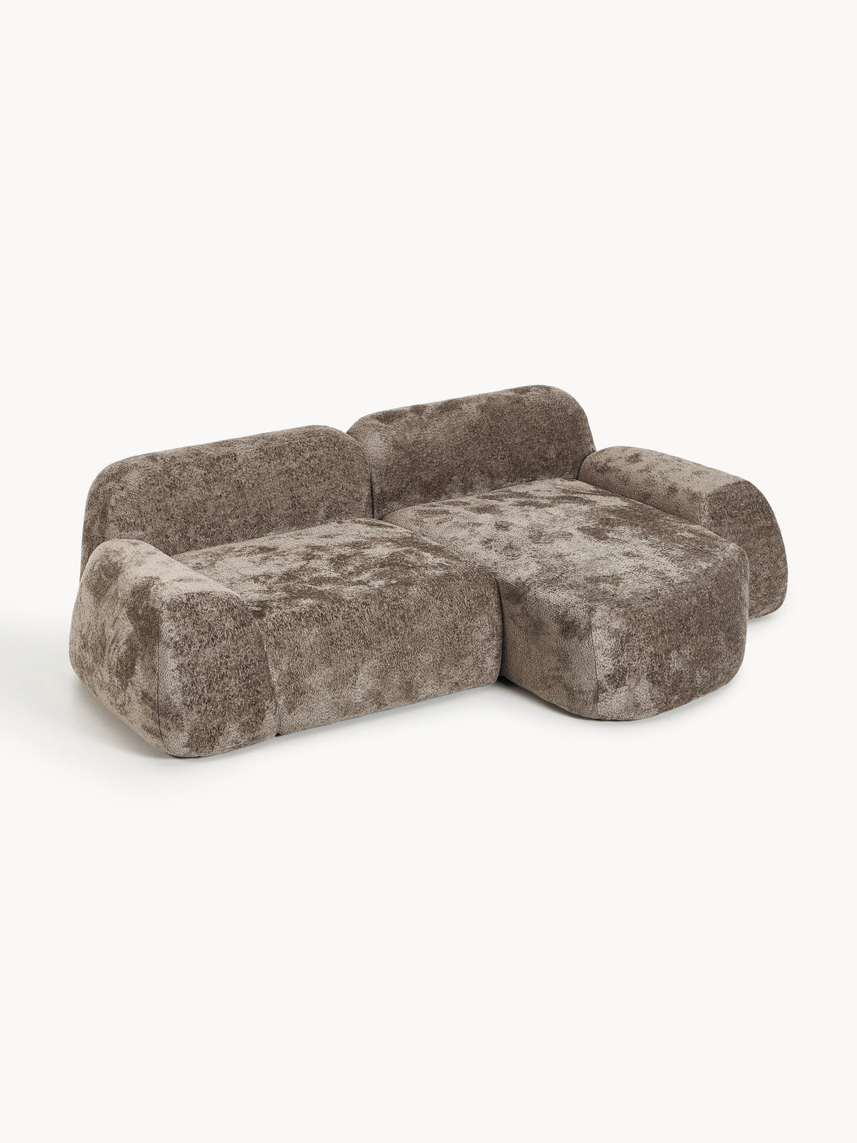 Wolkelle Modular Teddy Bouclé Corner Sofa (3-Seater)
