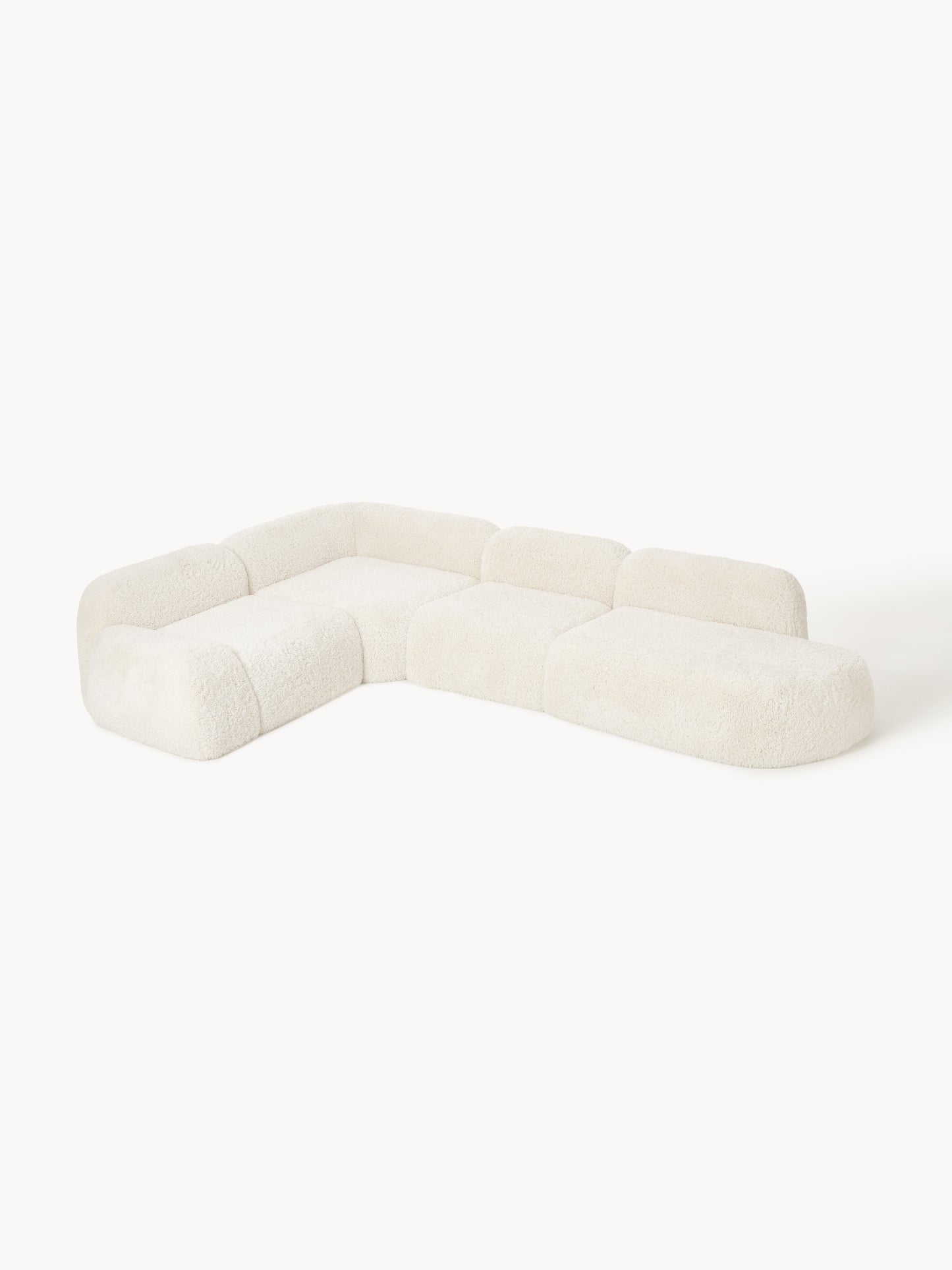 Wolkelle XL Modular Teddy Corner Sofa with Chaise Longue