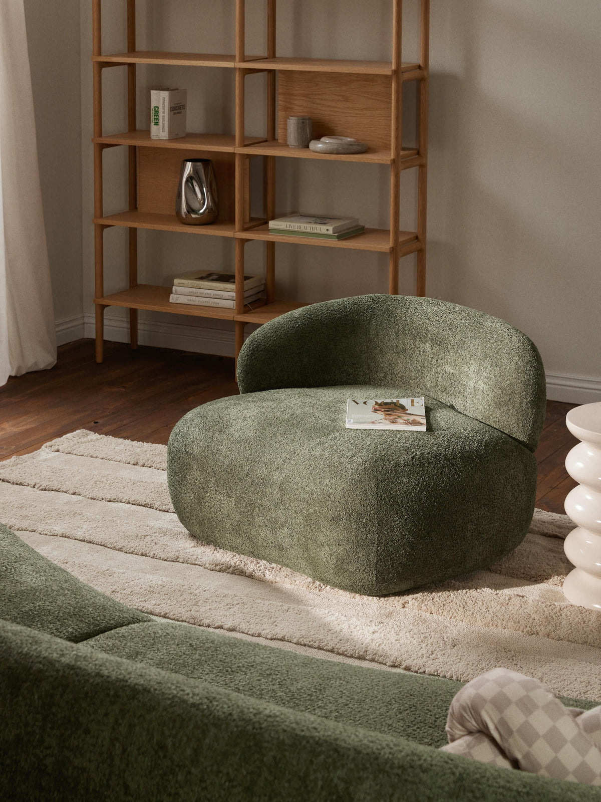Albelle Lounge Chair in Teddy Bouclé