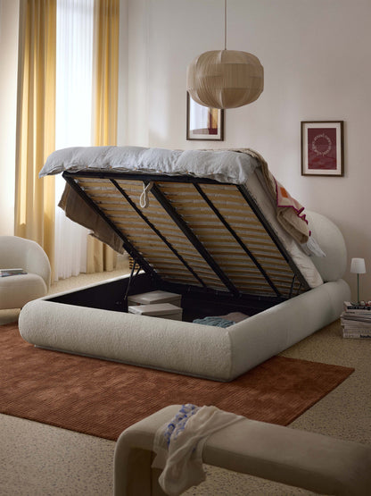 Albelle Teddy Upholstered Bed with Storage