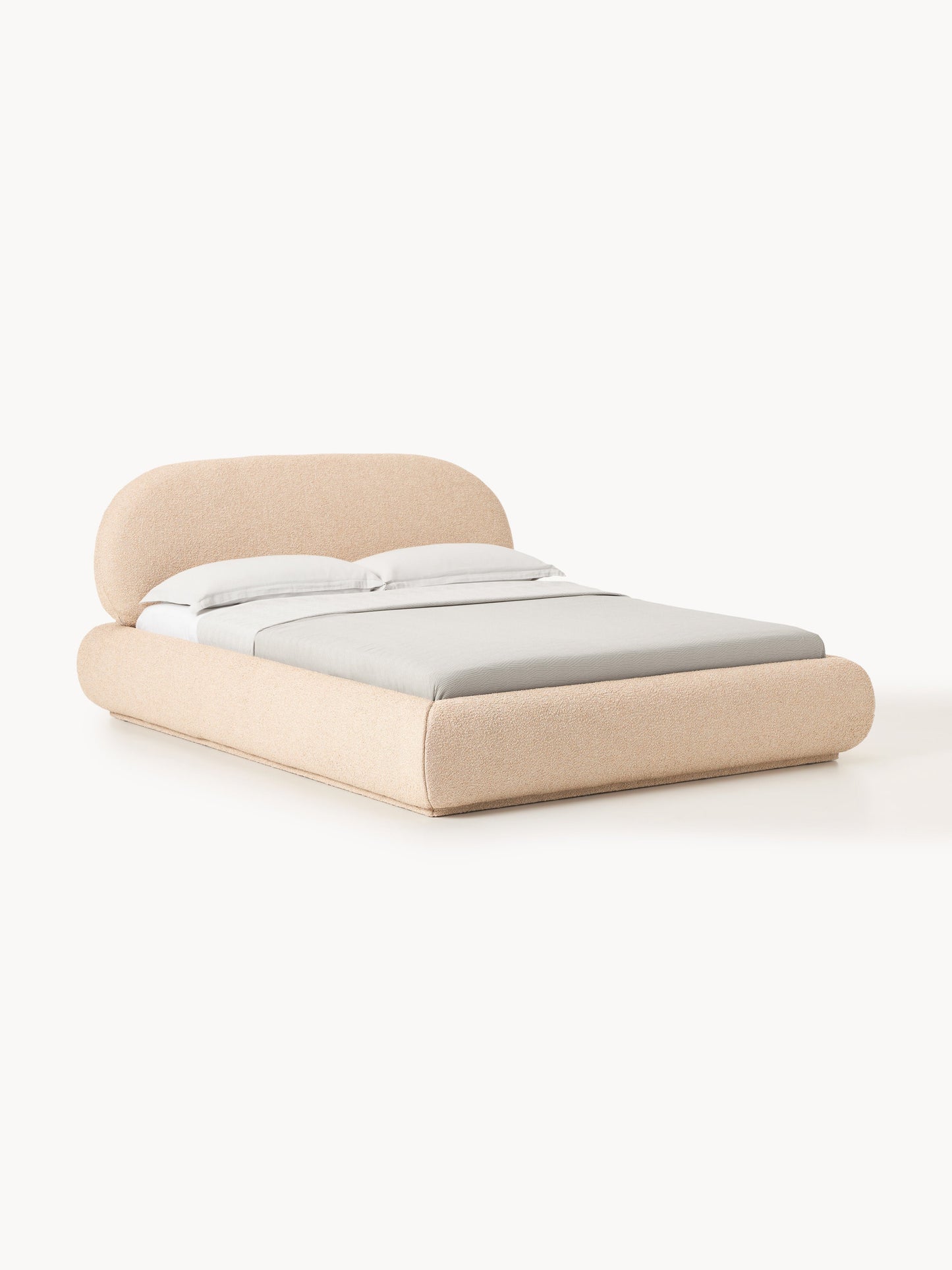 Albelle Upholstered Bouclé Bed with Storage