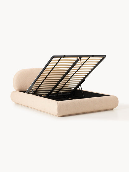 Albelle Upholstered Bouclé Bed with Storage