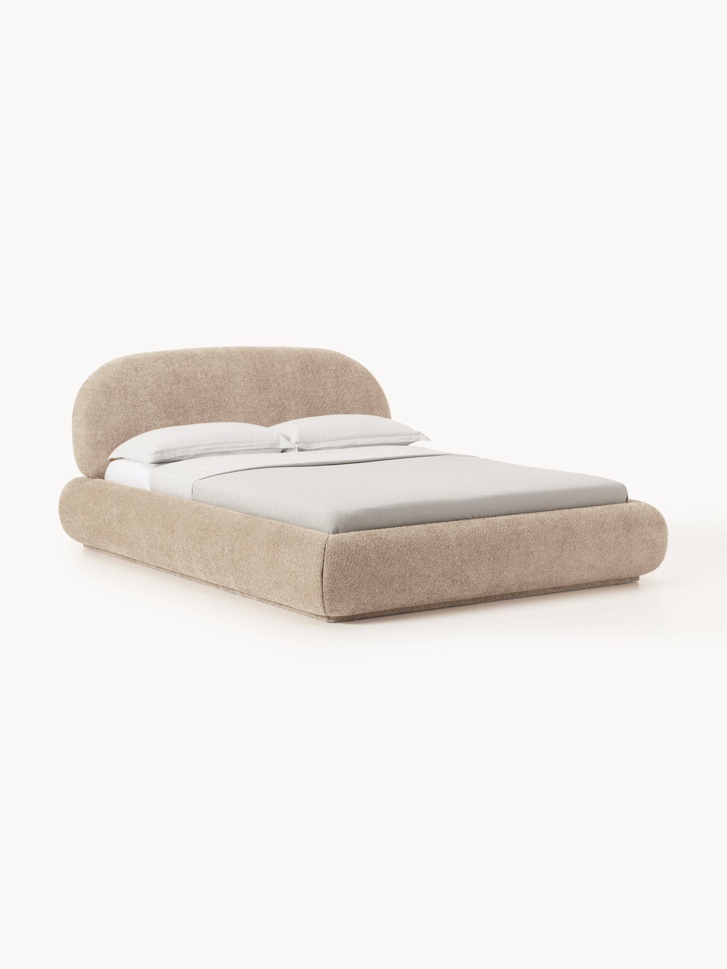 Albelle Upholstered Teddy Bouclé Bed