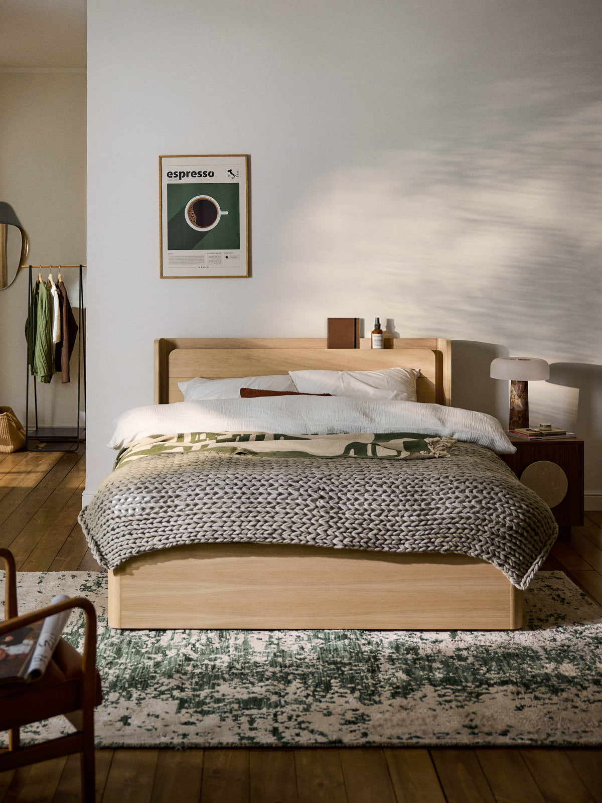 Allmont Wooden Bed with Drawers