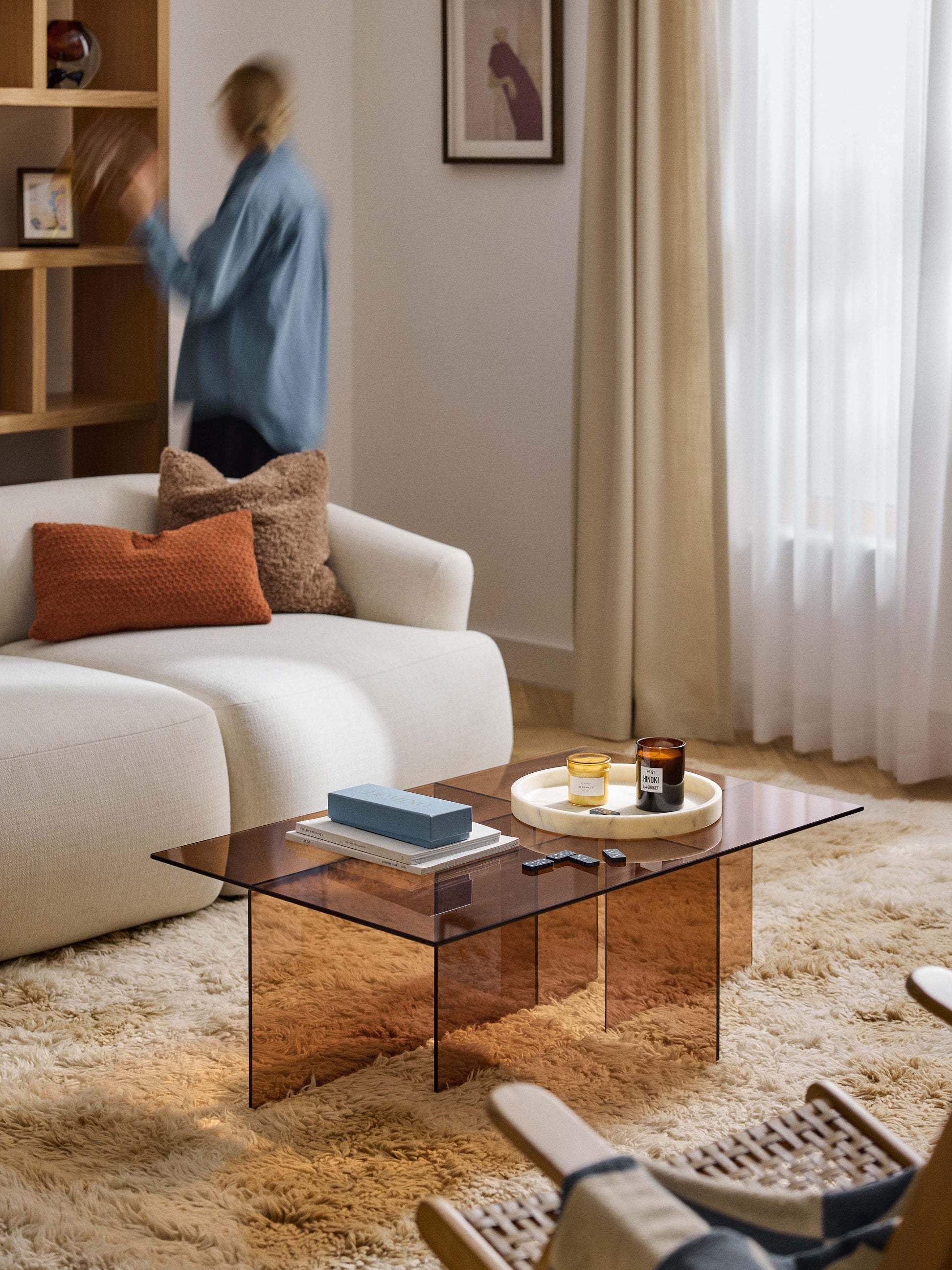 Anoulise Glass Coffee Table, W 102 cm