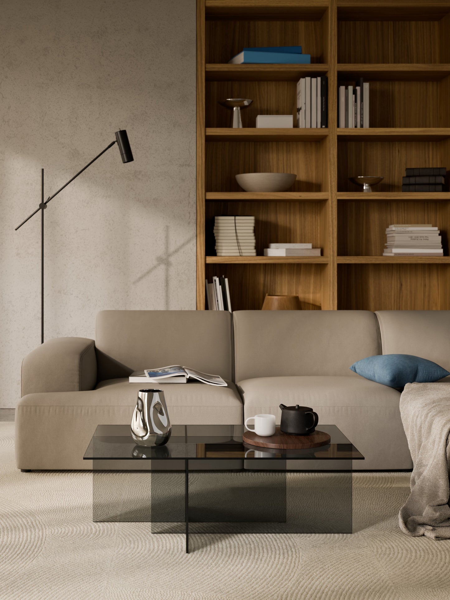Anoulise Glass Coffee Table, W 102 cm