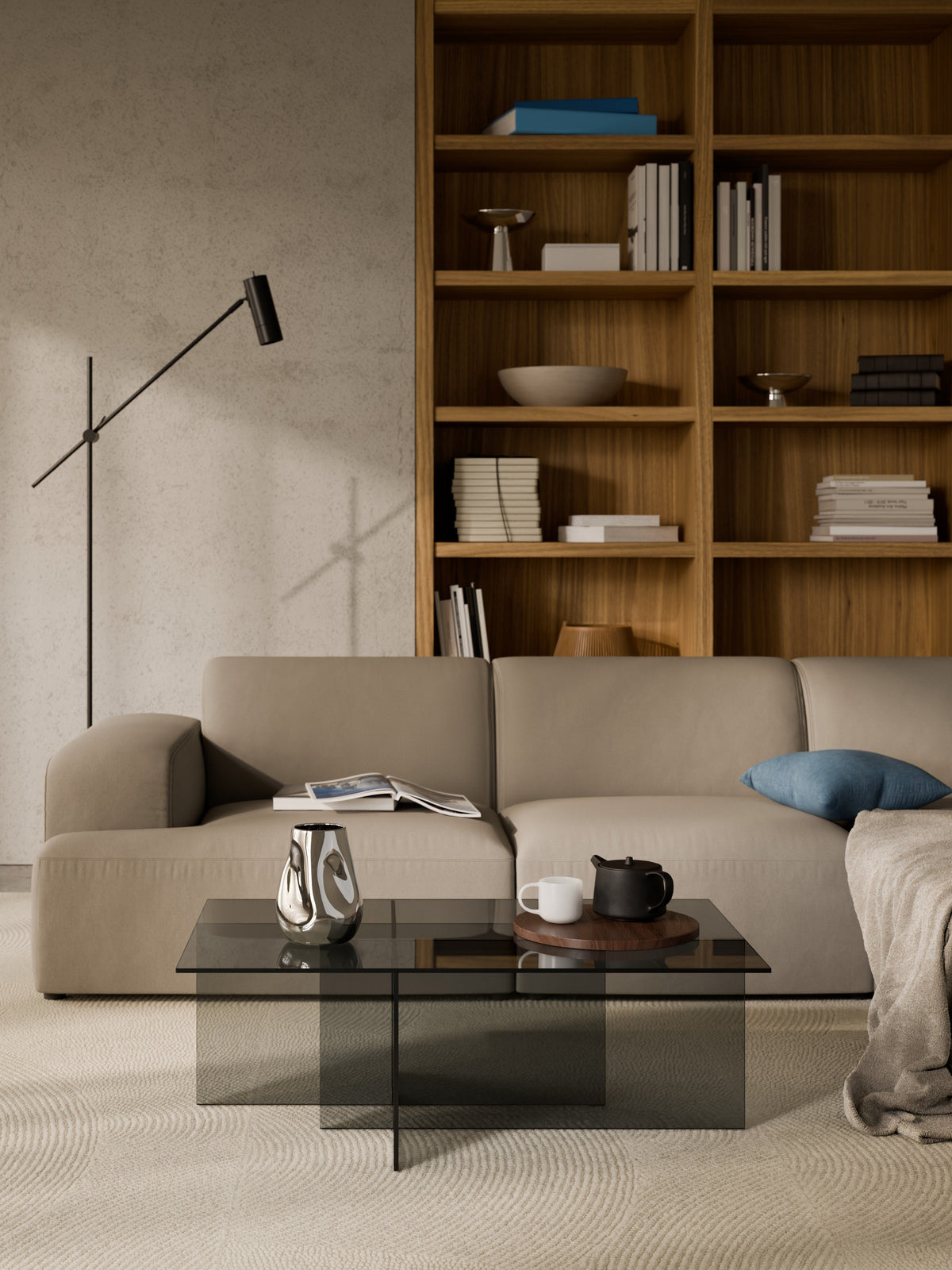 Anoulise Glass Coffee Table, W 102 cm