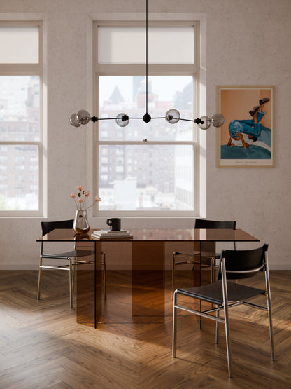 Anoulise Glass Dining Table, 180 x 90 cm