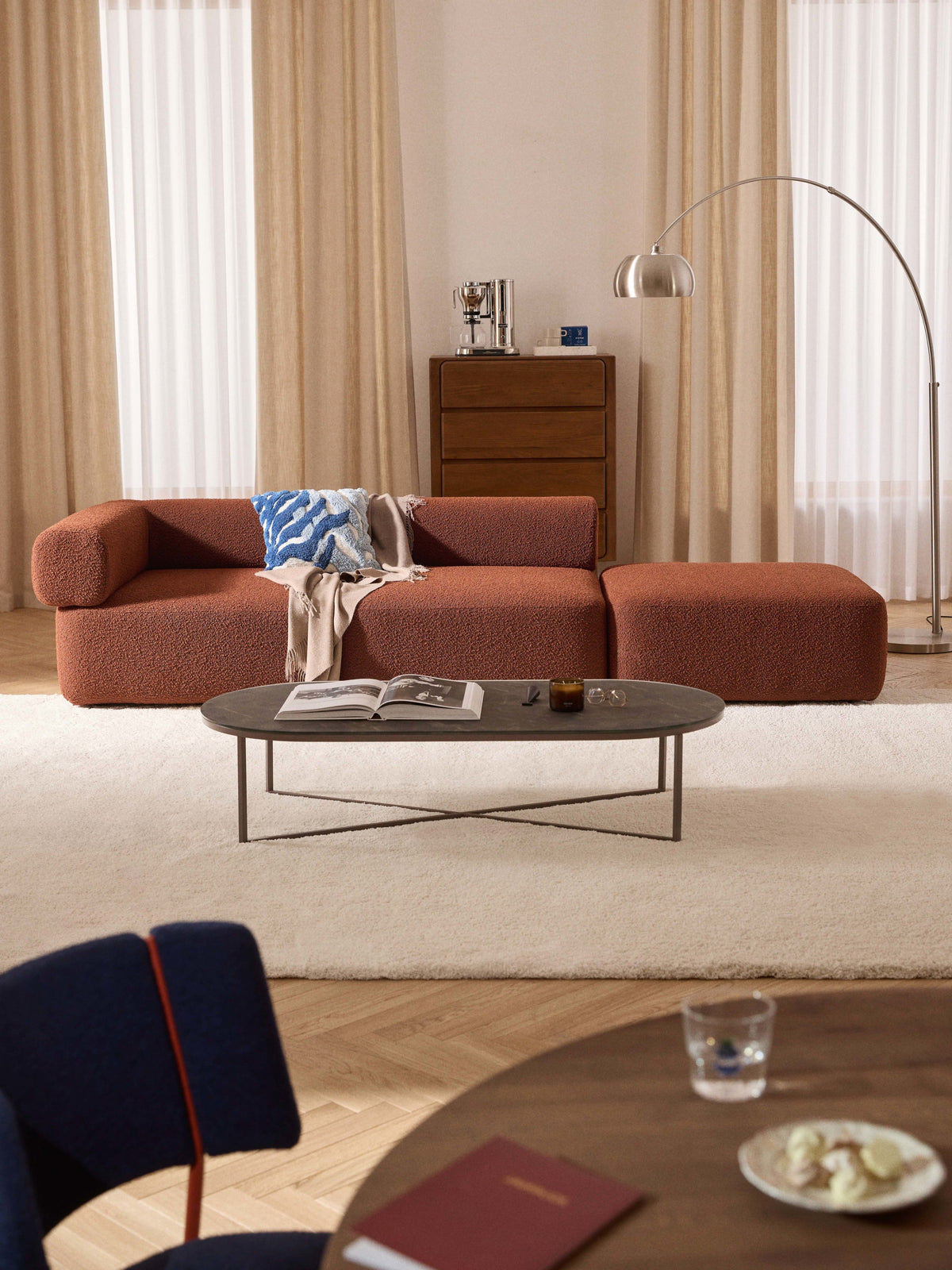Antonure Modular Ottoman in Bouclé