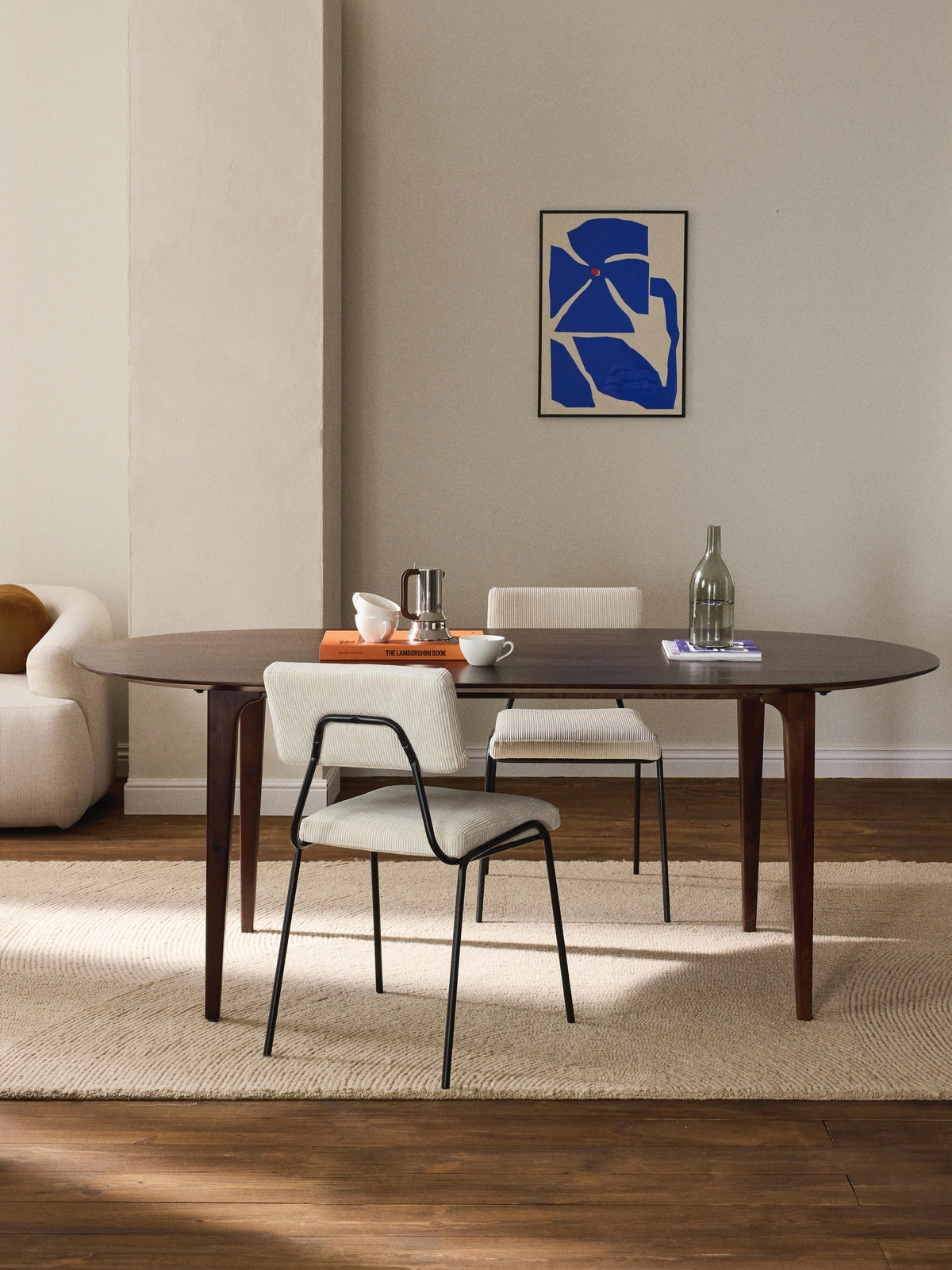 Archaldi Oval Mango Wood Dining Table, 200 x 100 cm