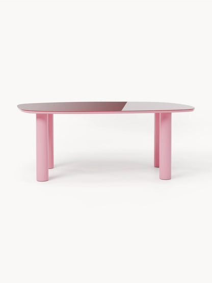 Benmont Organic Dining Table with Glass Top, 200 x 110 cm