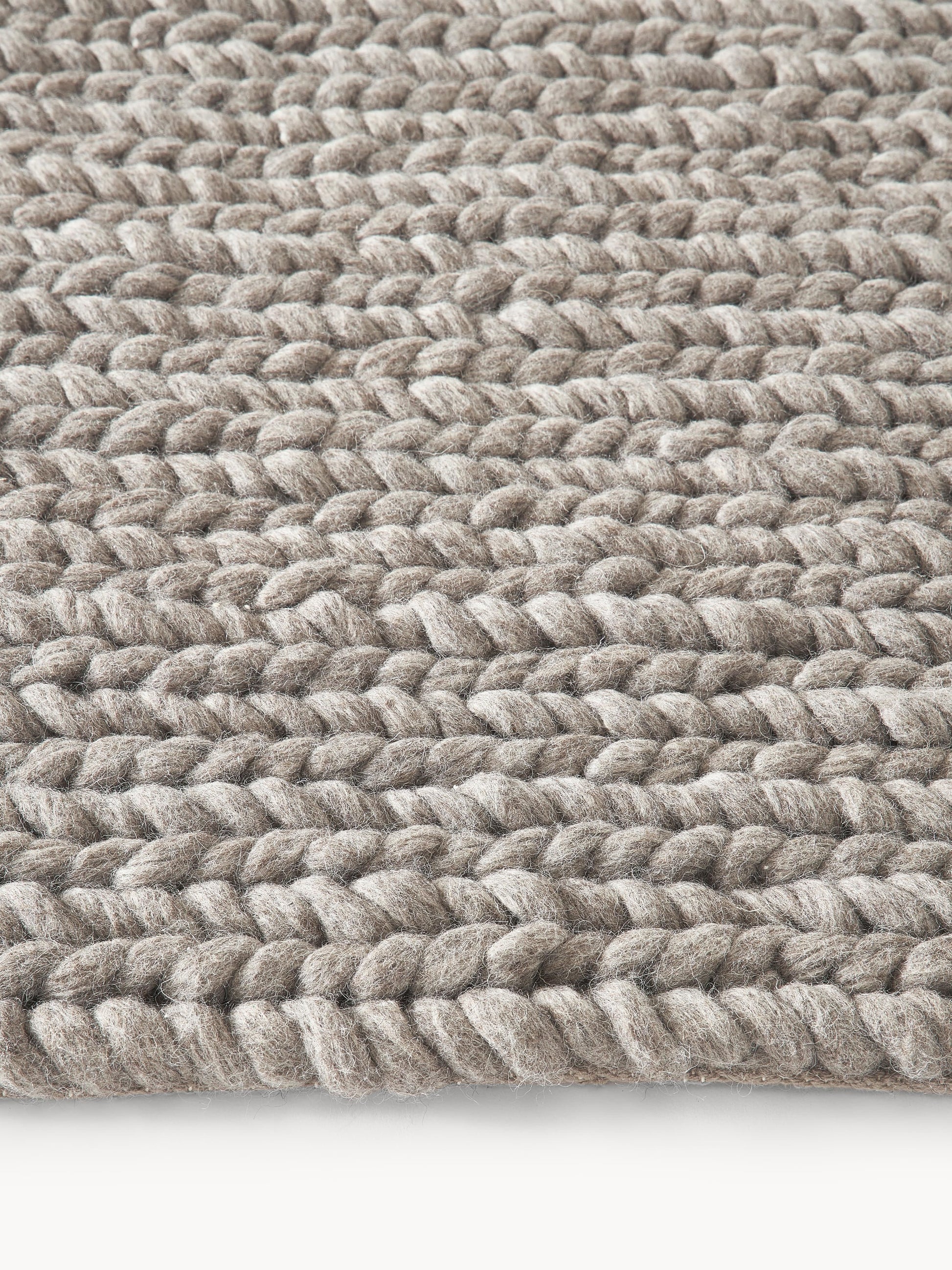 Brunilla Handmade Wool Rug with Braided Texture