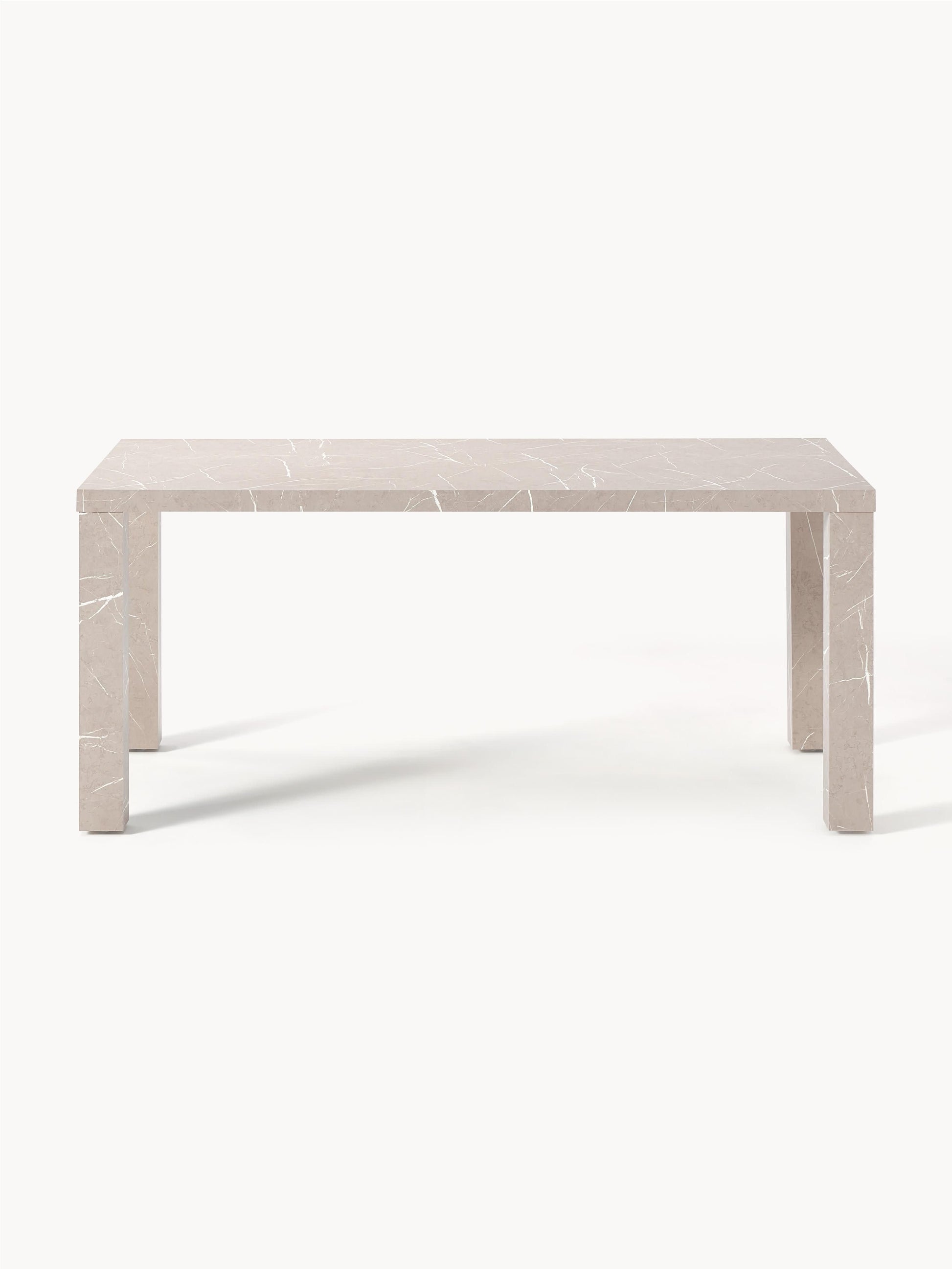 Carlmont Dining Table in Marble Look, 180 x 90 cm