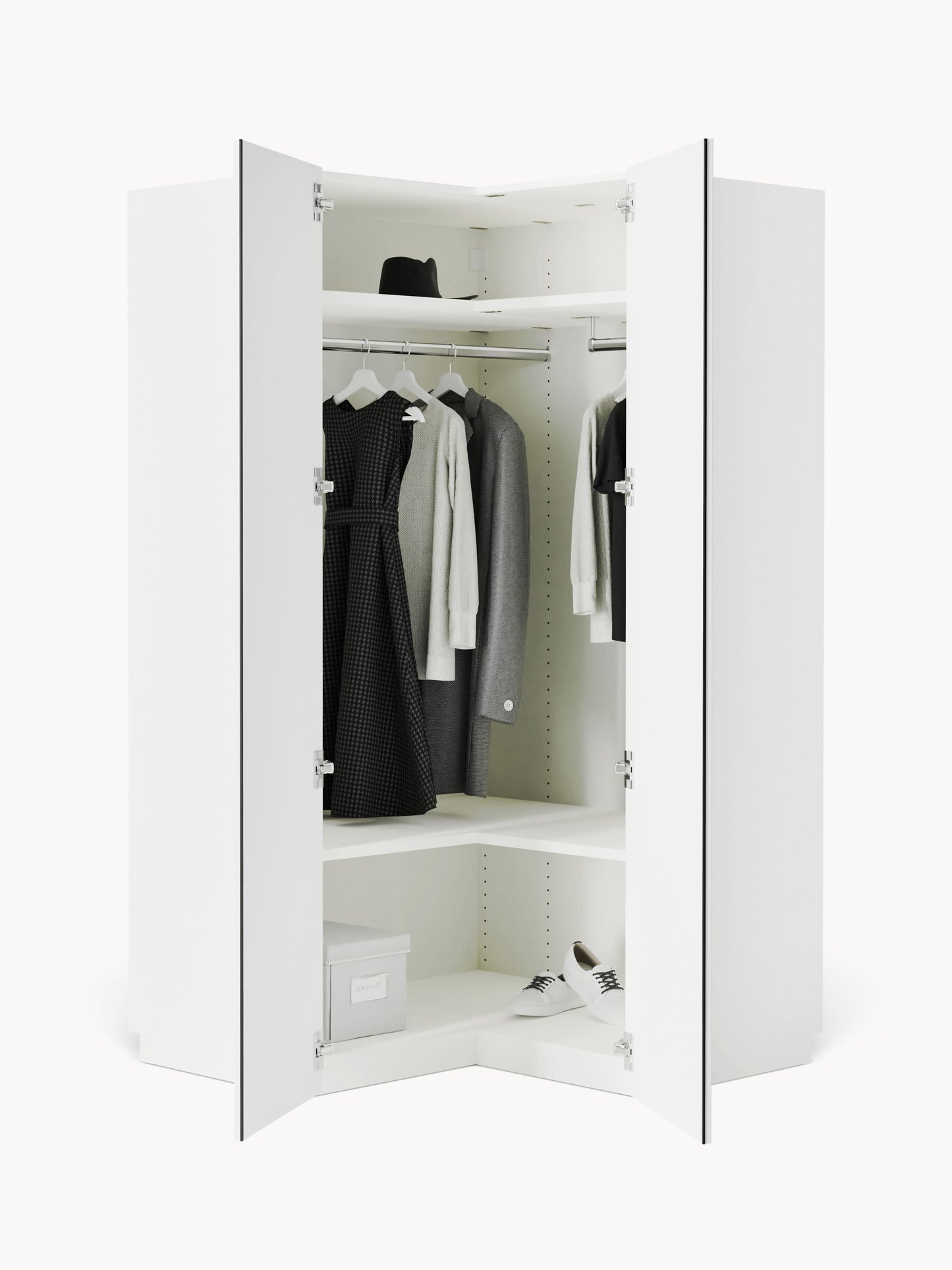 Charlisse Modular Corner Wardrobe, 115 cm Wide