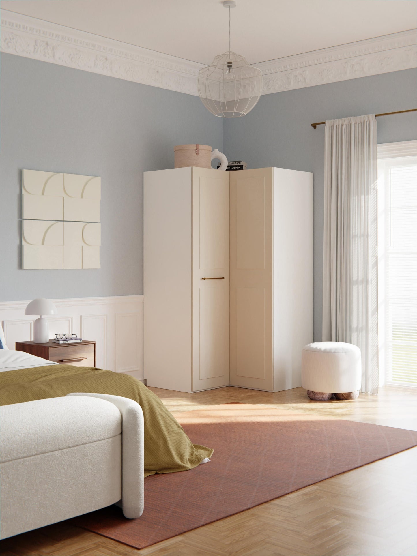 Charlisse Modular Corner Wardrobe, 115 cm Wide