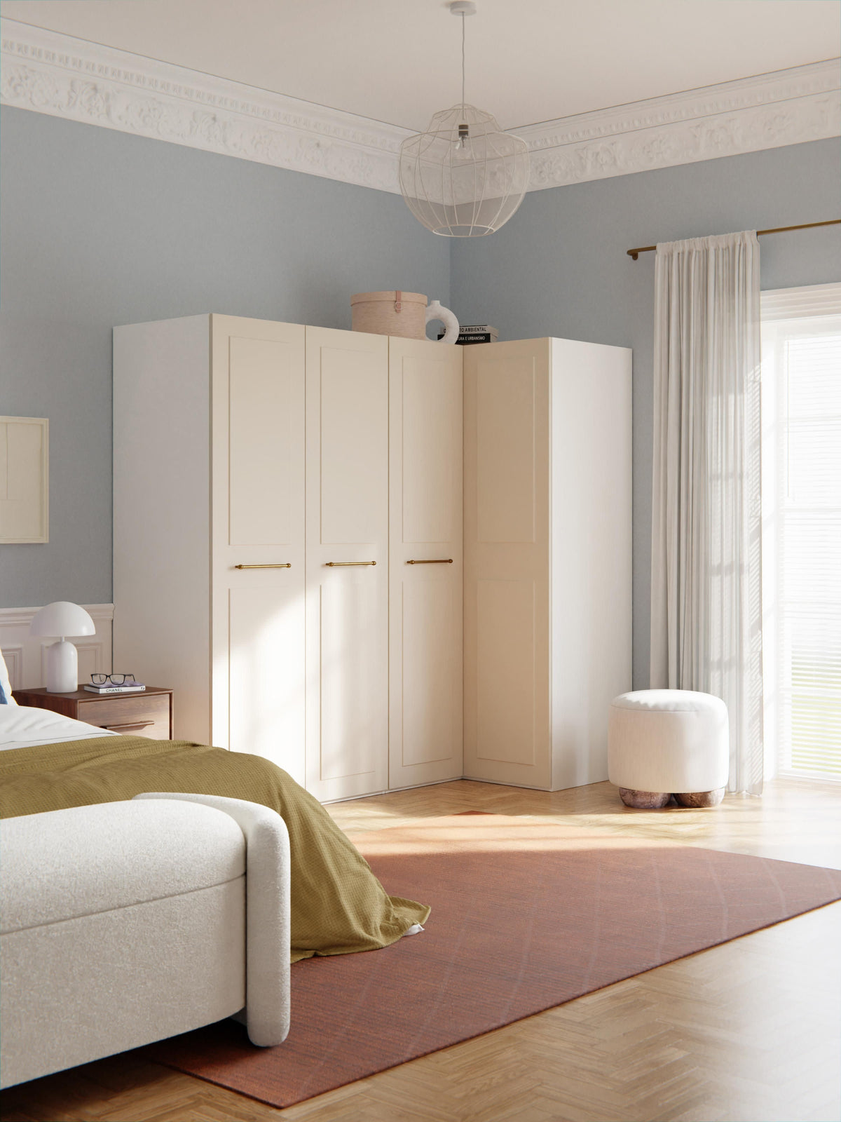 Charlisse Modular Corner Wardrobe, 215 cm Wide, in Various Sizes