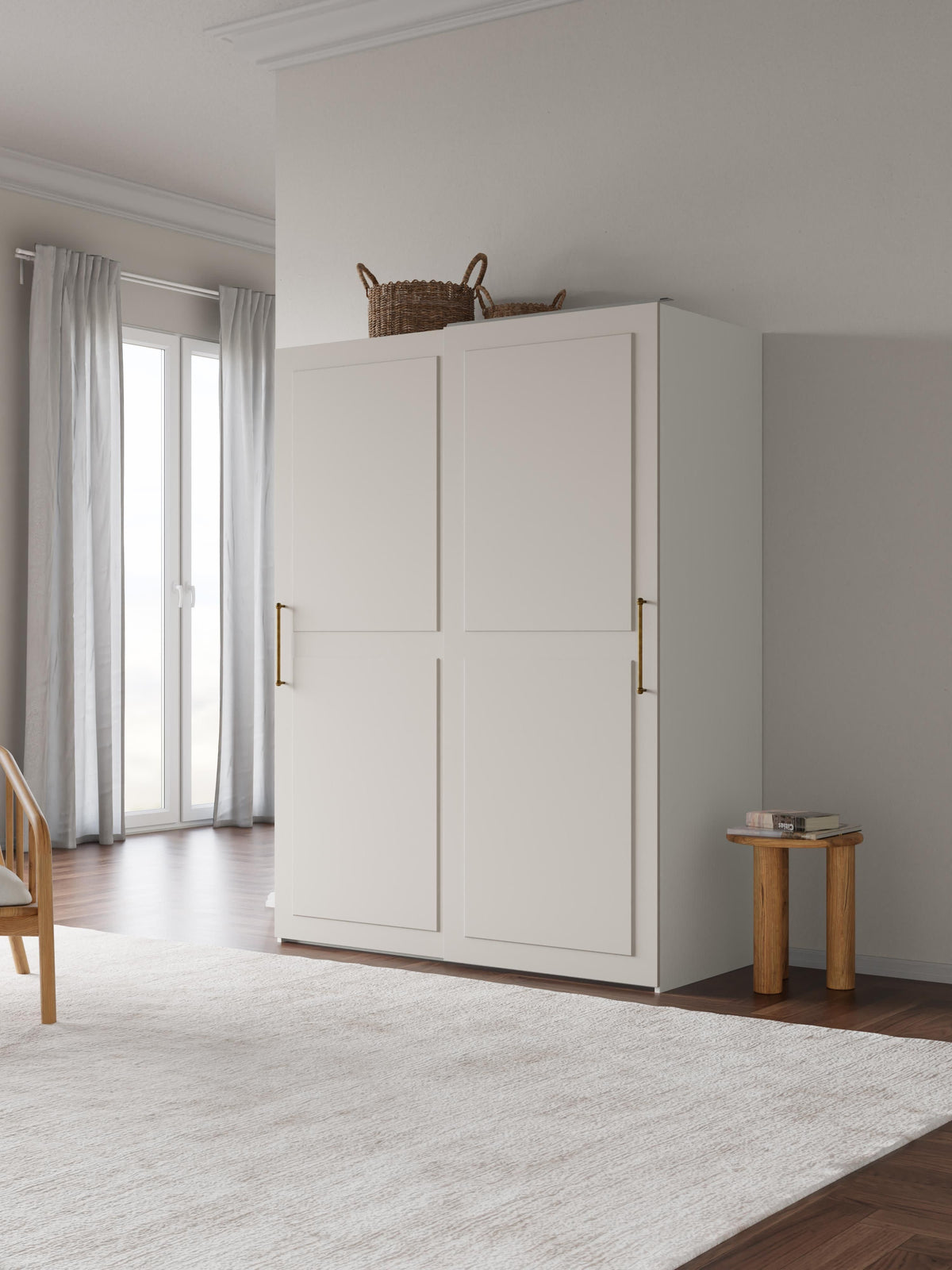 Charlisse Modular Sliding-Door Wardrobe, 150 cm Wide, in Various Sizes