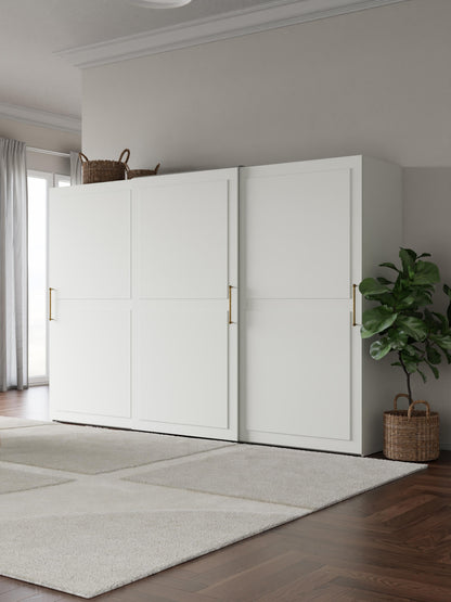 Charlisse Modular Sliding-Door Wardrobe, 300 cm Wide, in Various Sizes