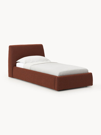 Cloudric Single Bed with Storage in Bouclé