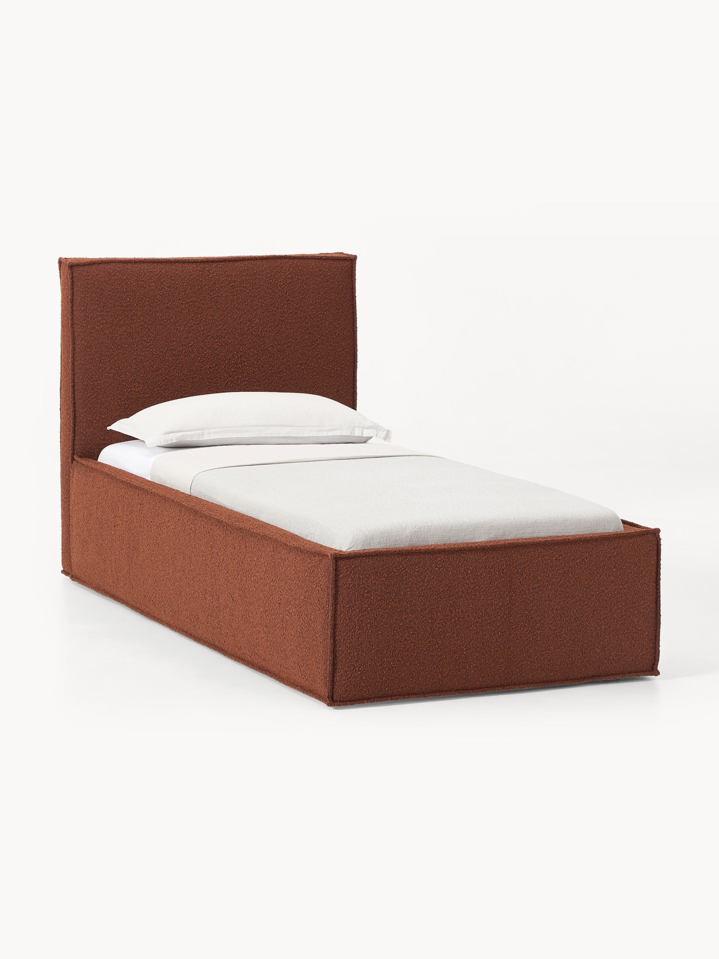 Drennica Single Bed in Bouclé
