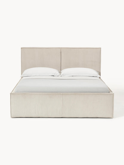 Drennica Upholstered Bed in Corduroy