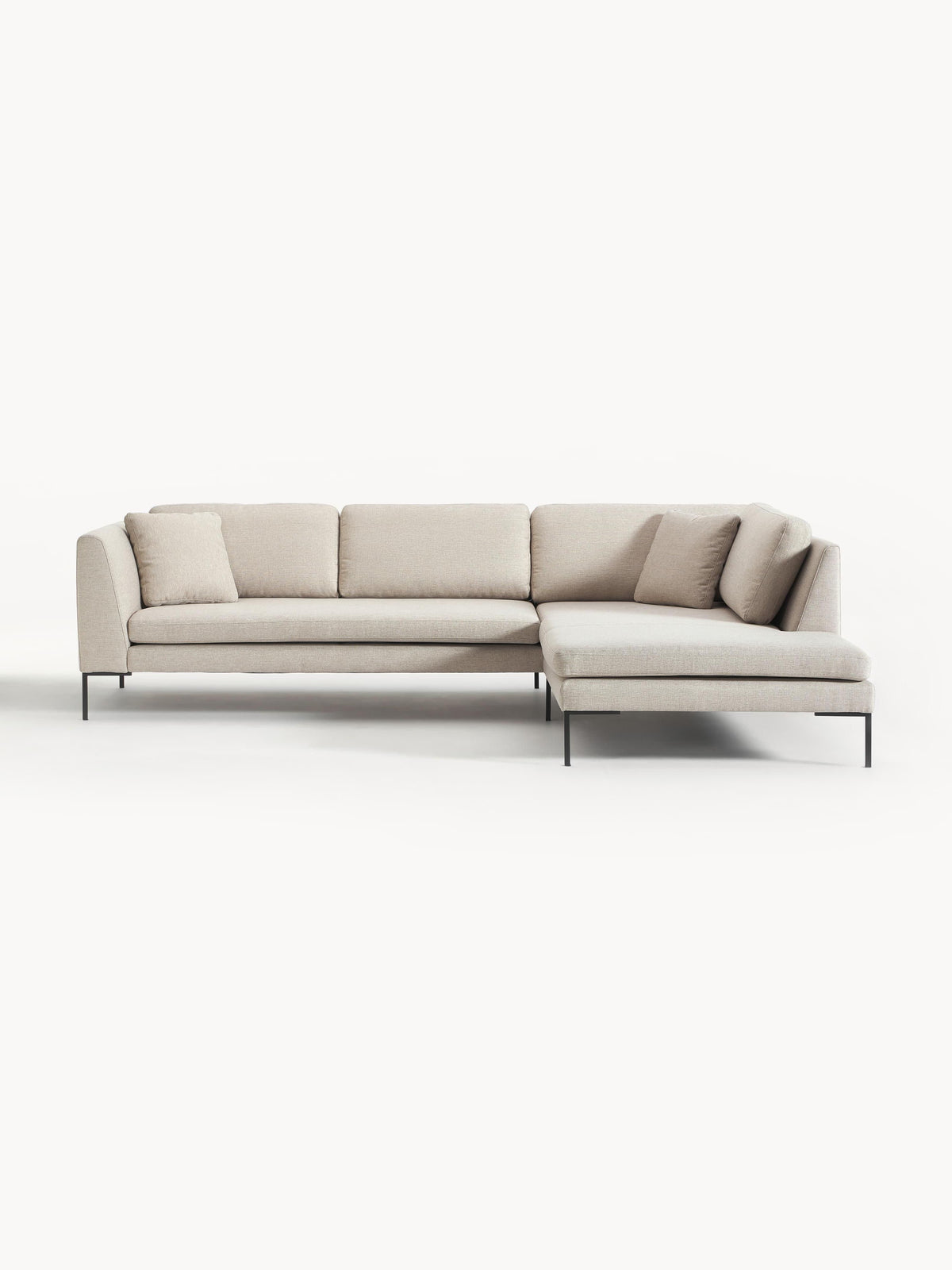 Emmarine Corner Sofa with Metal Legs