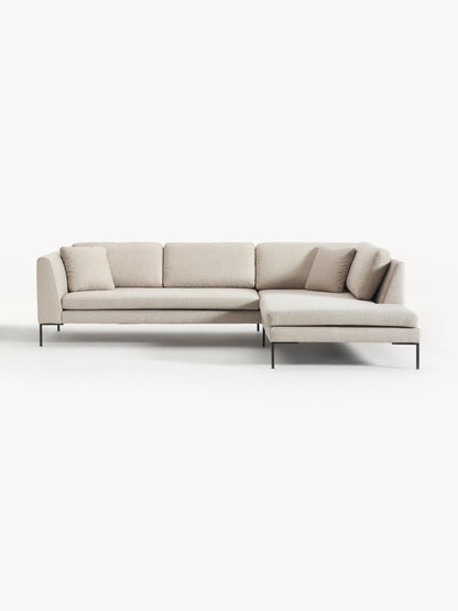 Emmarine Corner Sofa with Metal Legs