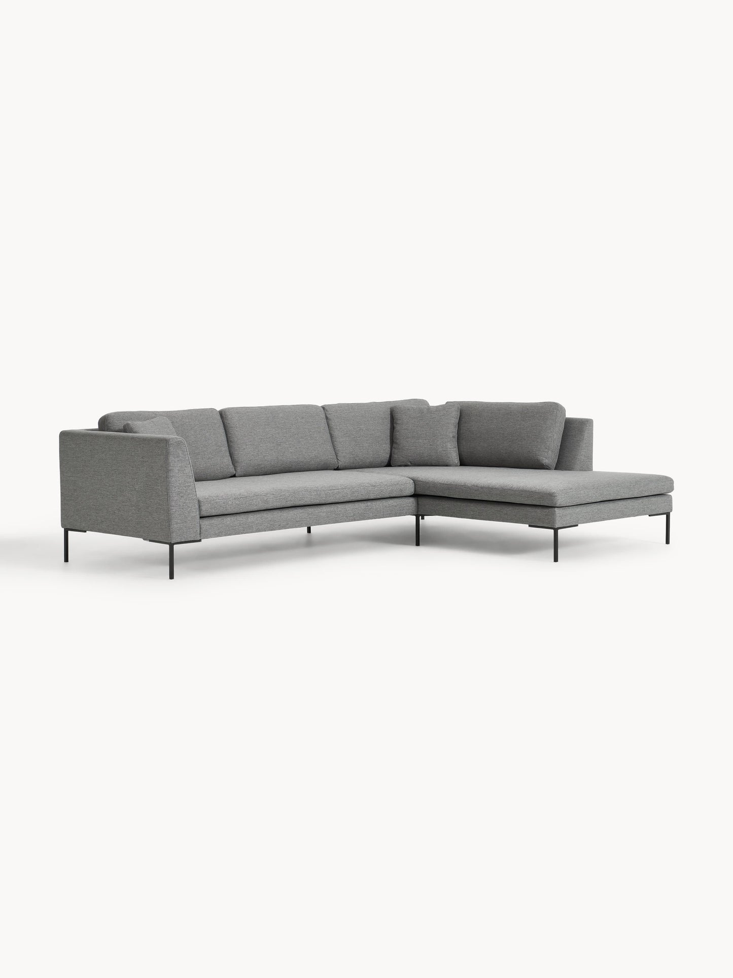 Emmarine Corner Sofa with Metal Legs