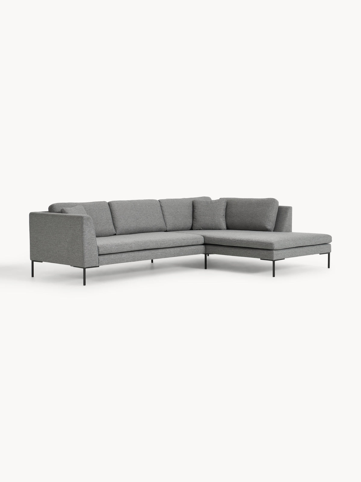 Emmarine Corner Sofa with Metal Legs